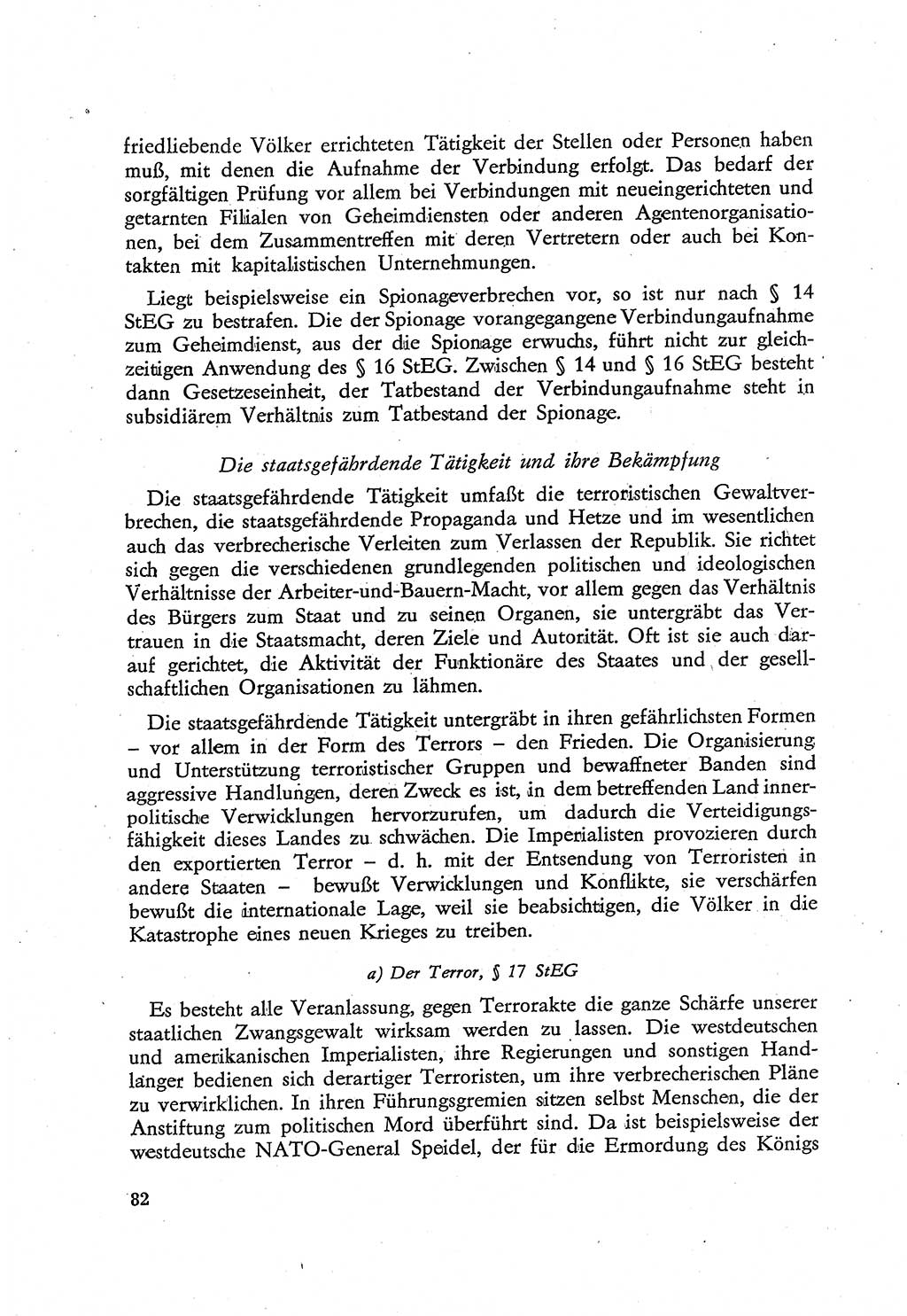 Beiträge zum Strafrecht [Deutsche Demokratische Republik (DDR)], Staatsverbrechen 1959, Seite 82 (Beitr. Strafr. DDR St.-Verbr. 1959, S. 82)