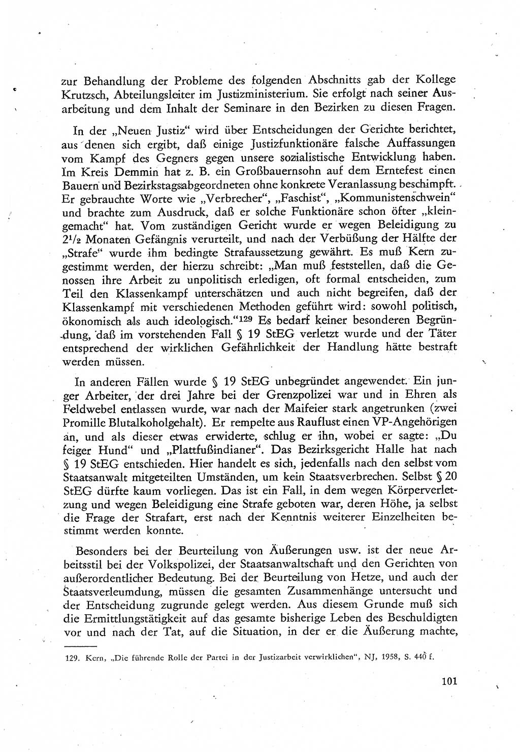 Beiträge zum Strafrecht [Deutsche Demokratische Republik (DDR)], Staatsverbrechen 1959, Seite 101 (Beitr. Strafr. DDR St.-Verbr. 1959, S. 101)