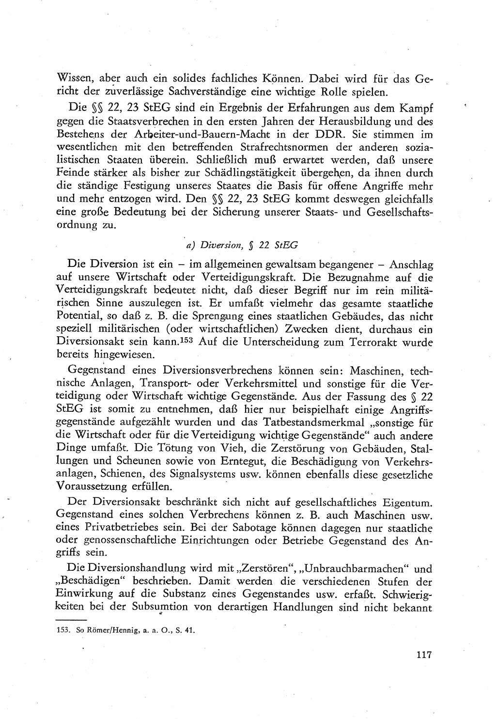 Beiträge zum Strafrecht [Deutsche Demokratische Republik (DDR)], Staatsverbrechen 1959, Seite 117 (Beitr. Strafr. DDR St.-Verbr. 1959, S. 117)