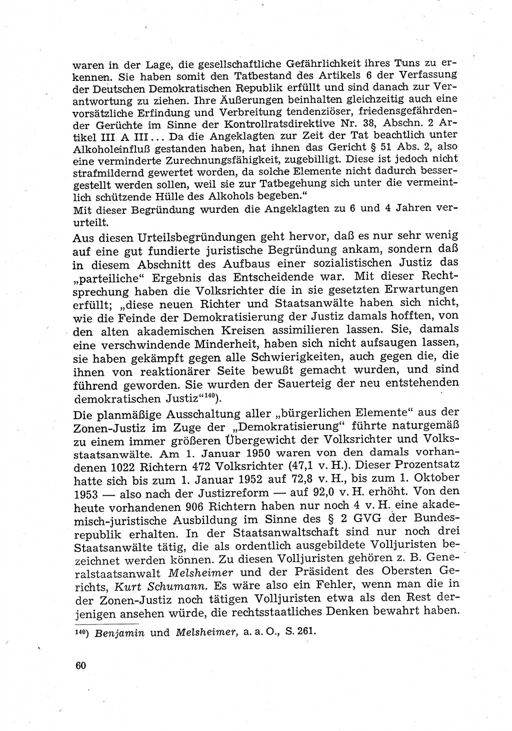 Justiz in der Sowjetischen Besatzungszone (SBZ) Deutschlands [Deutsche Demokratische Republik (DDR)], Bundesministerium für Gesamtdeutsche Fragen (BMG) [Bundesrepublik Deutschland (BRD)] 1959, Seite 60 (Just. SBZ Dtl. DDR BMG BRD 1959, S. 60)