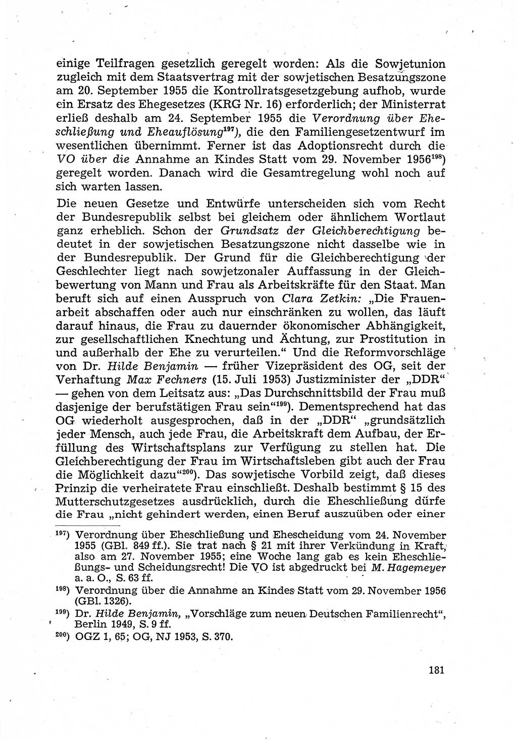 Justiz in der Sowjetischen Besatzungszone (SBZ) Deutschlands [Deutsche Demokratische Republik (DDR)], Bundesministerium für Gesamtdeutsche Fragen (BMG) [Bundesrepublik Deutschland (BRD)] 1959, Seite 181 (Just. SBZ Dtl. DDR BMG BRD 1959, S. 181)