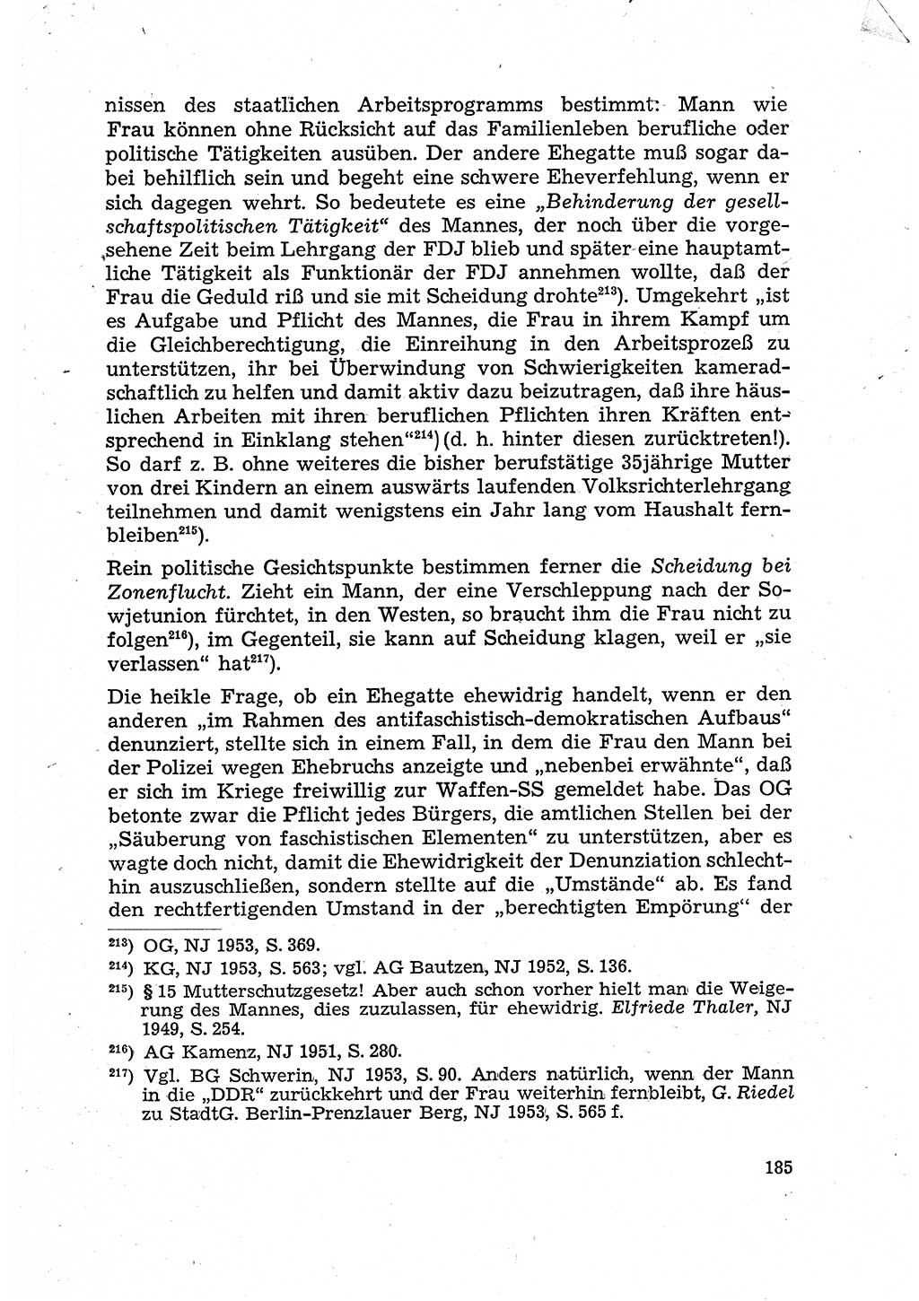 Justiz in der Sowjetischen Besatzungszone (SBZ) Deutschlands [Deutsche Demokratische Republik (DDR)], Bundesministerium fÃ¼r Gesamtdeutsche Fragen (BMG) [Bundesrepublik Deutschland (BRD)] 1959, Seite 185 (Just. SBZ Dtl. DDR BMG BRD 1959, S. 185)