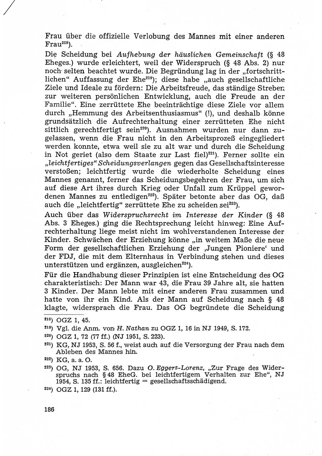 Justiz in der Sowjetischen Besatzungszone (SBZ) Deutschlands [Deutsche Demokratische Republik (DDR)], Bundesministerium für Gesamtdeutsche Fragen (BMG) [Bundesrepublik Deutschland (BRD)] 1959, Seite 186 (Just. SBZ Dtl. DDR BMG BRD 1959, S. 186)