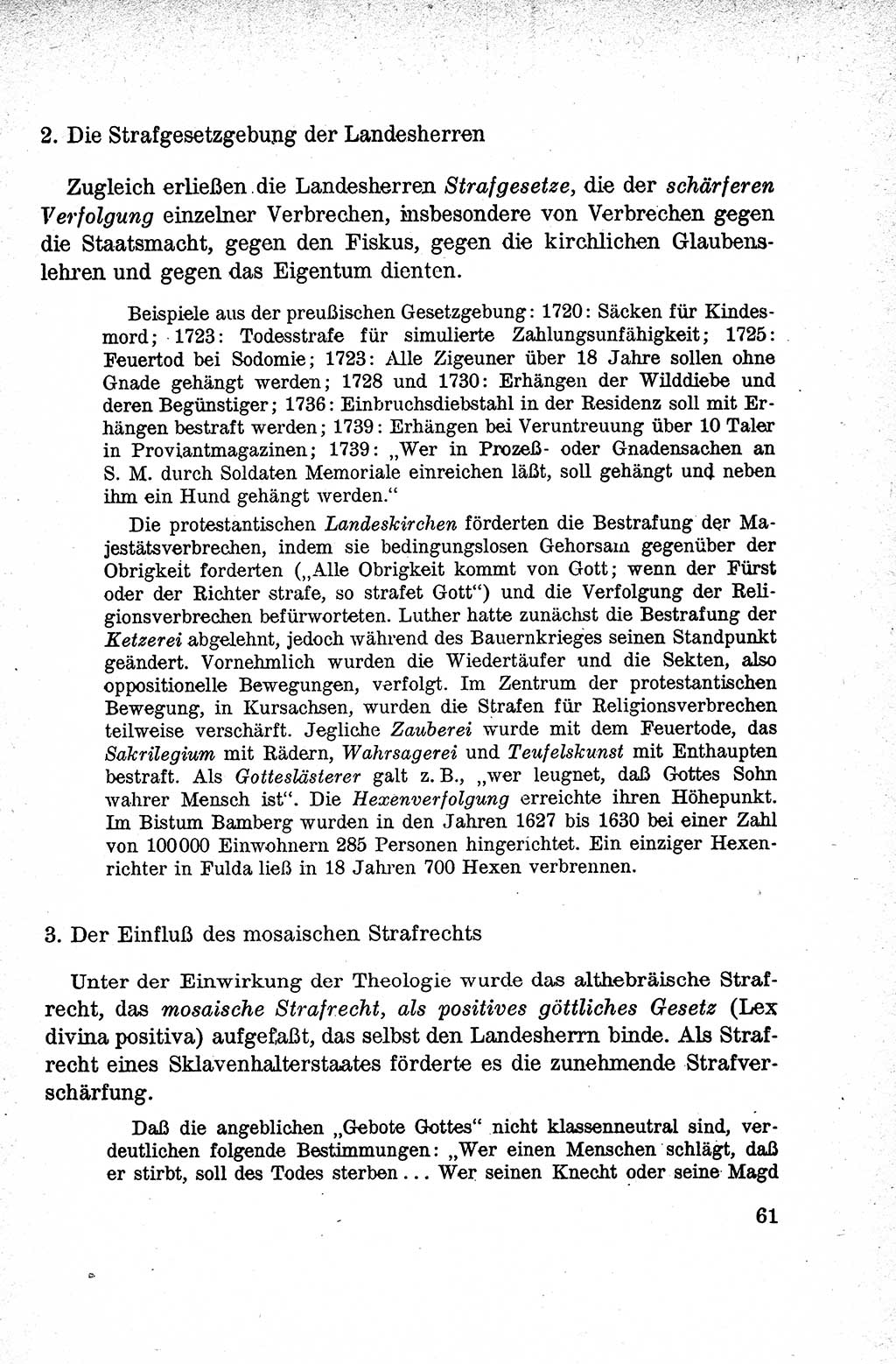 Lehrbuch des Strafrechts der Deutschen Demokratischen Republik (DDR), Allgemeiner Teil 1959, Seite 61 (Lb. Strafr. DDR AT 1959, S. 61)