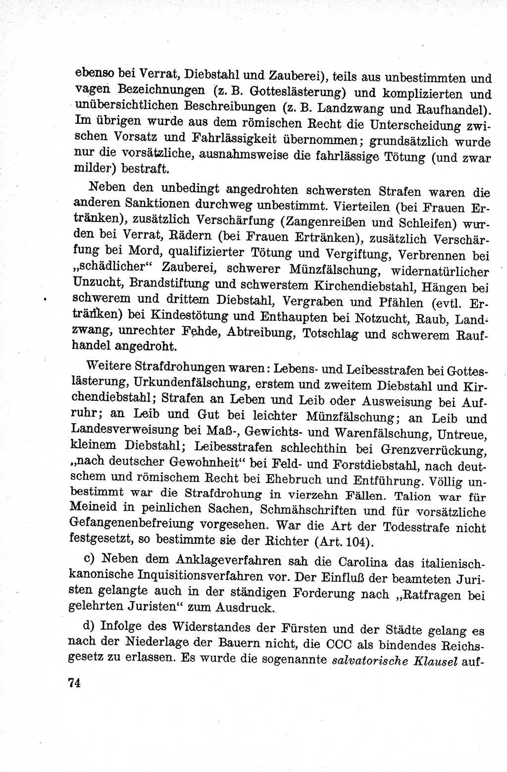Lehrbuch des Strafrechts der Deutschen Demokratischen Republik (DDR), Allgemeiner Teil 1959, Seite 74 (Lb. Strafr. DDR AT 1959, S. 74)