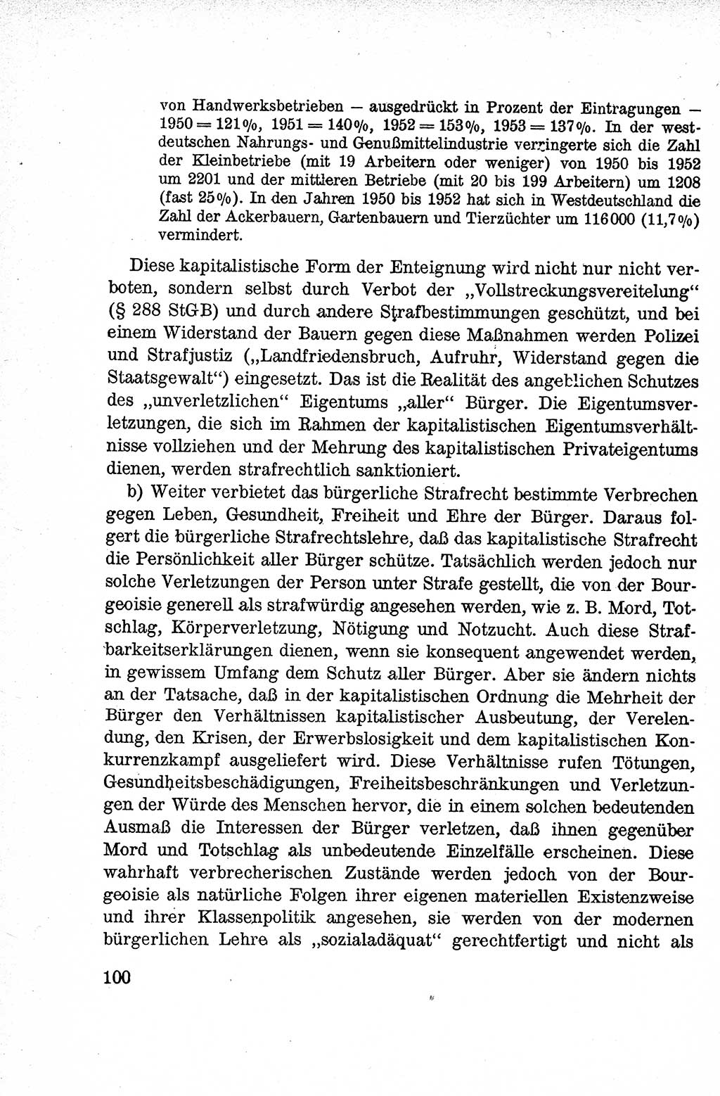 Lehrbuch des Strafrechts der Deutschen Demokratischen Republik (DDR), Allgemeiner Teil 1959, Seite 100 (Lb. Strafr. DDR AT 1959, S. 100)