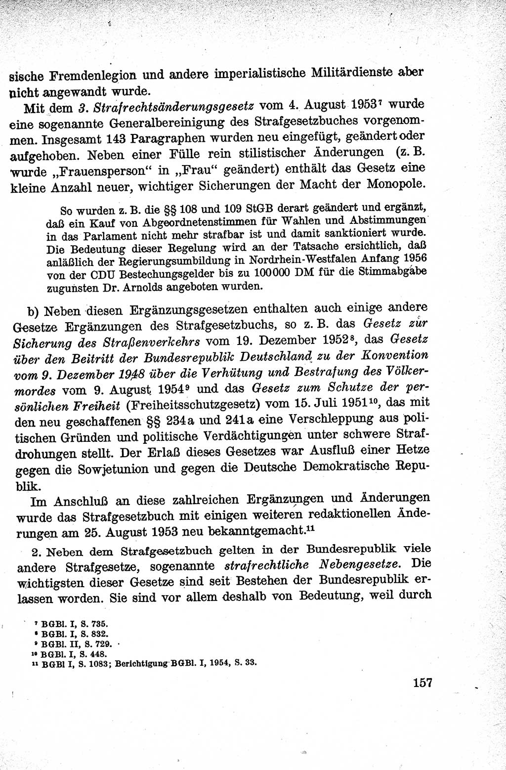 Lehrbuch des Strafrechts der Deutschen Demokratischen Republik (DDR), Allgemeiner Teil 1959, Seite 157 (Lb. Strafr. DDR AT 1959, S. 157)