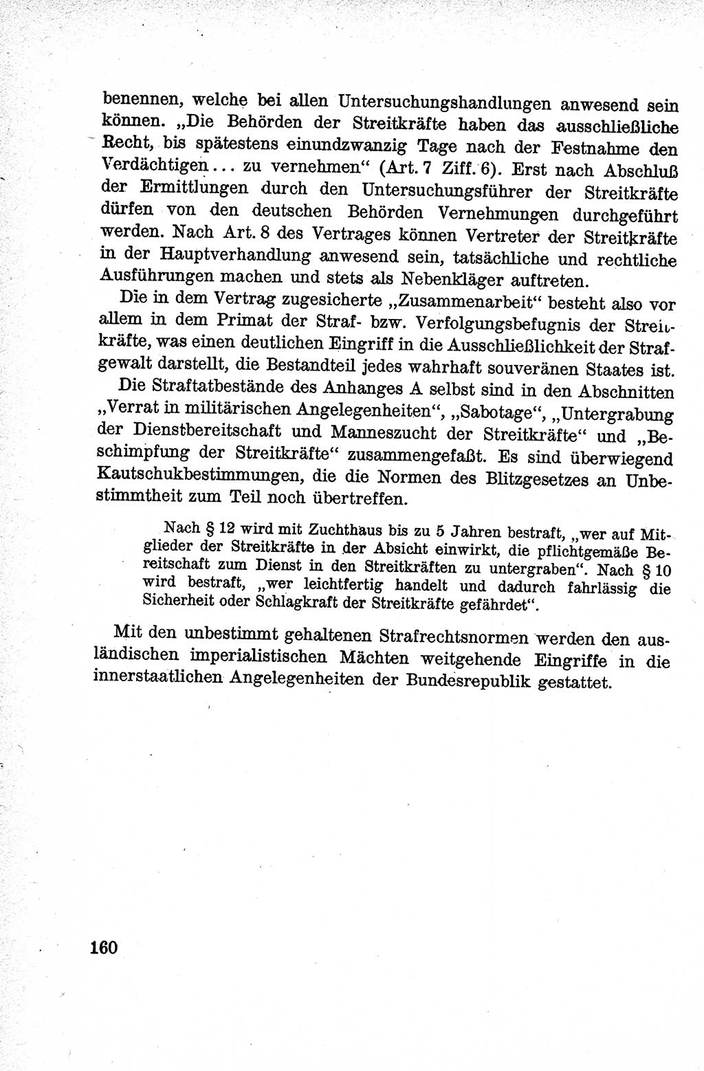 Lehrbuch des Strafrechts der Deutschen Demokratischen Republik (DDR), Allgemeiner Teil 1959, Seite 160 (Lb. Strafr. DDR AT 1959, S. 160)