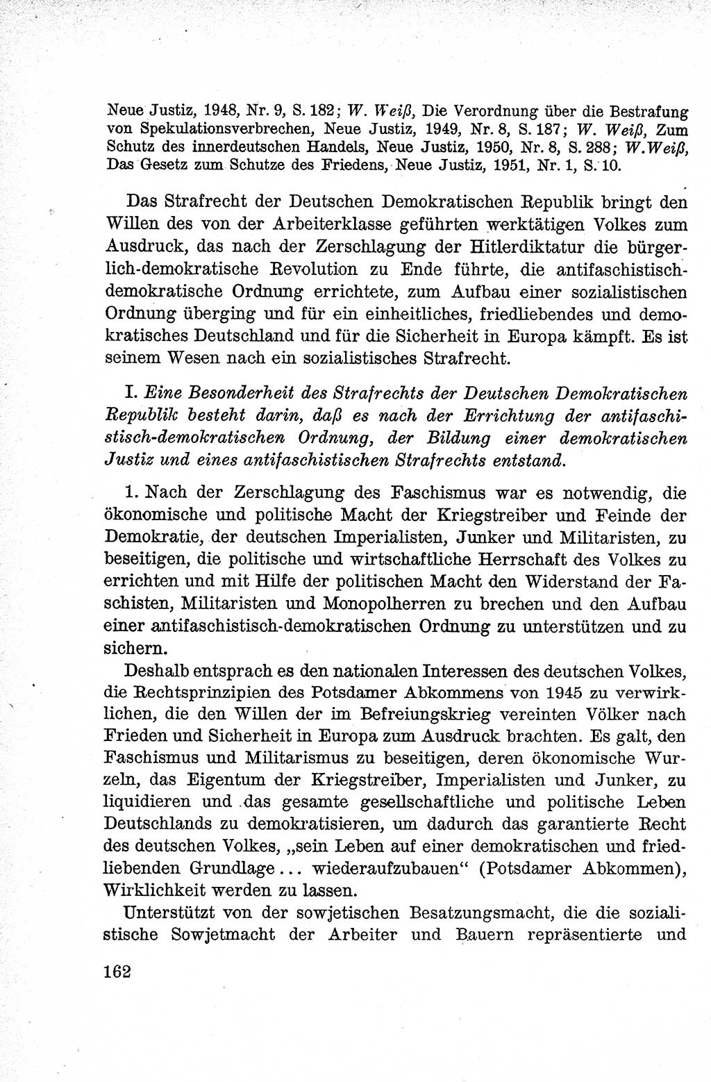 Lehrbuch des Strafrechts der Deutschen Demokratischen Republik (DDR), Allgemeiner Teil 1959, Seite 162 (Lb. Strafr. DDR AT 1959, S. 162)