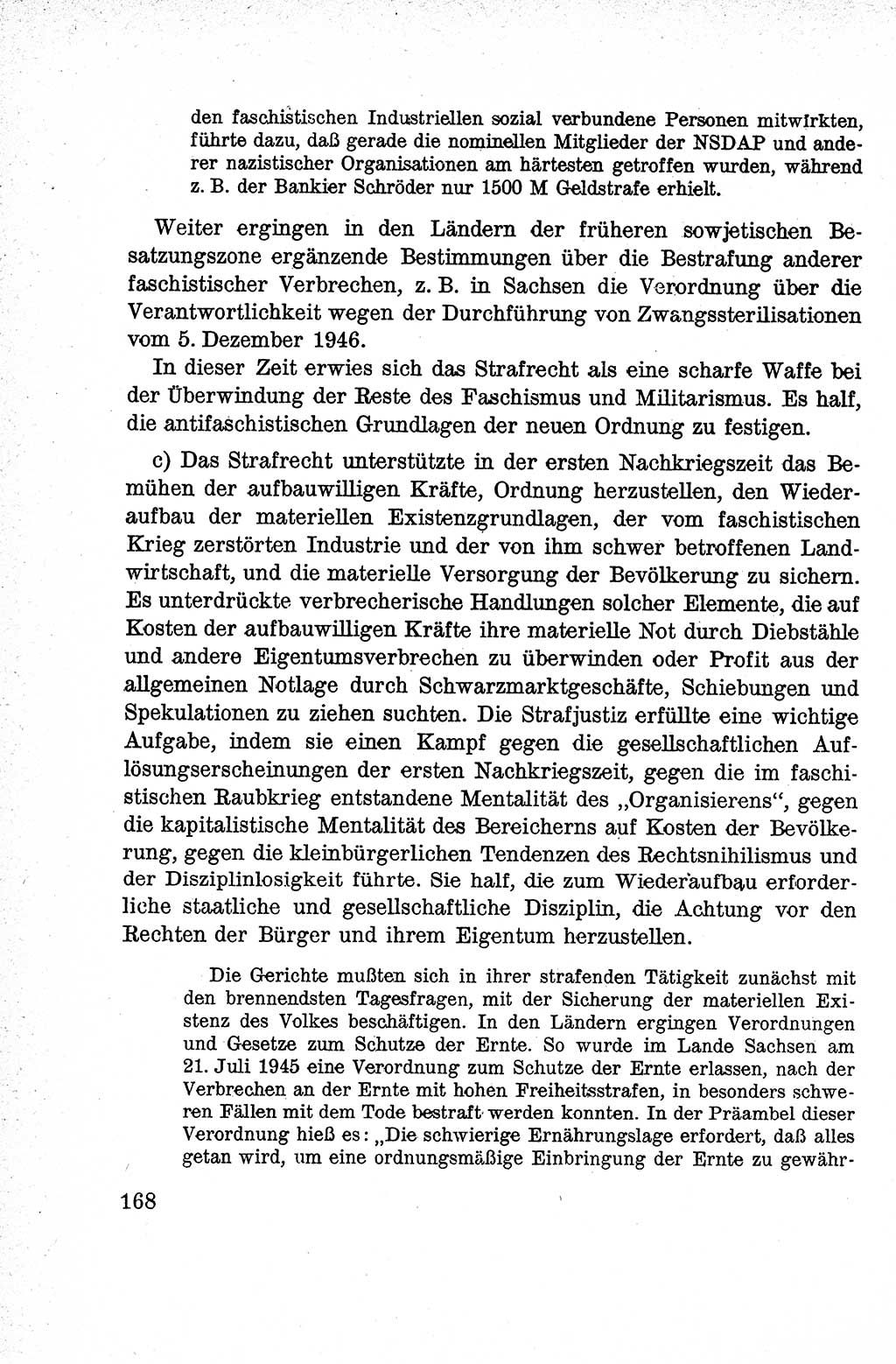 Lehrbuch des Strafrechts der Deutschen Demokratischen Republik (DDR), Allgemeiner Teil 1959, Seite 168 (Lb. Strafr. DDR AT 1959, S. 168)