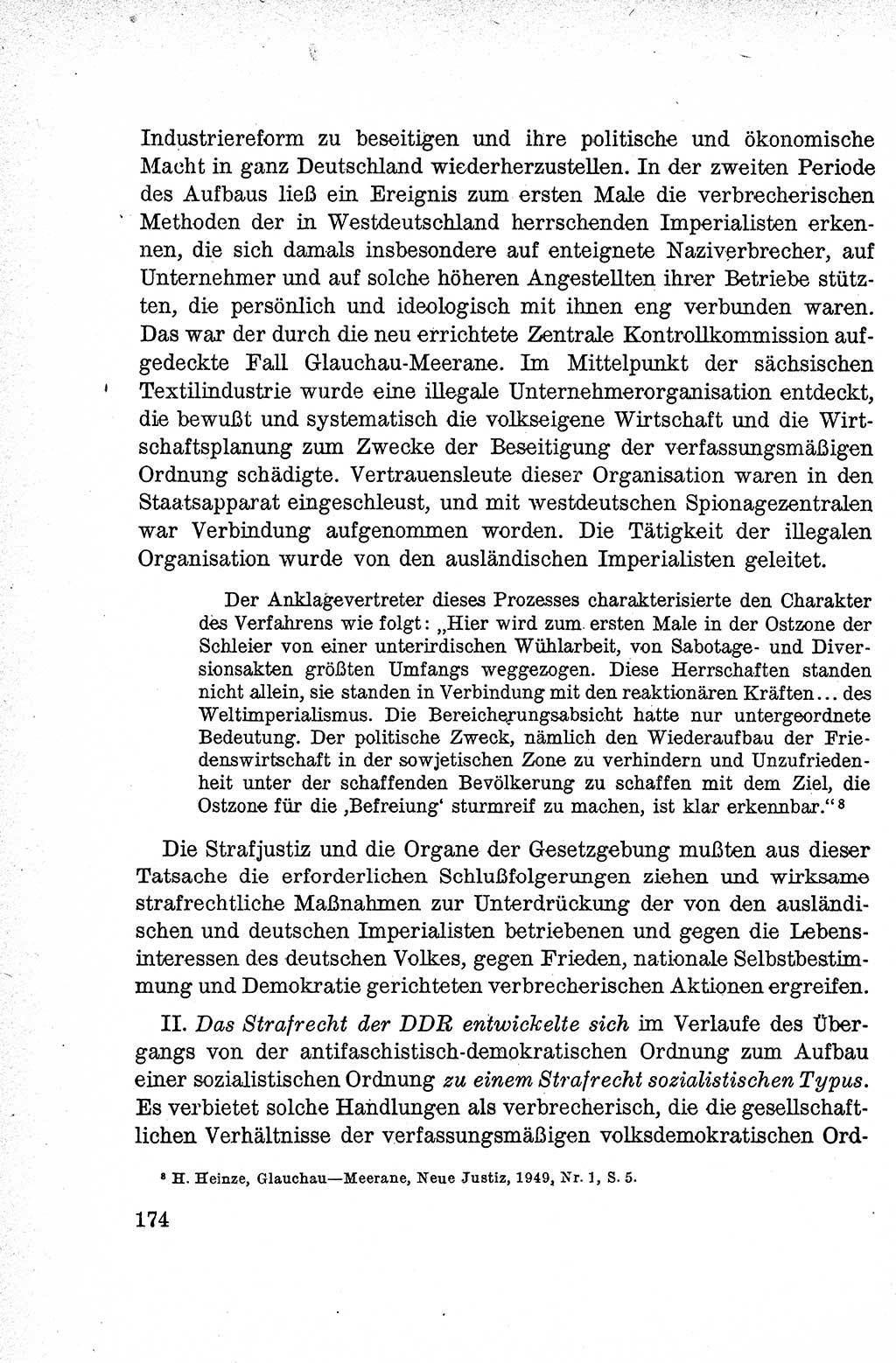 Lehrbuch des Strafrechts der Deutschen Demokratischen Republik (DDR), Allgemeiner Teil 1959, Seite 174 (Lb. Strafr. DDR AT 1959, S. 174)