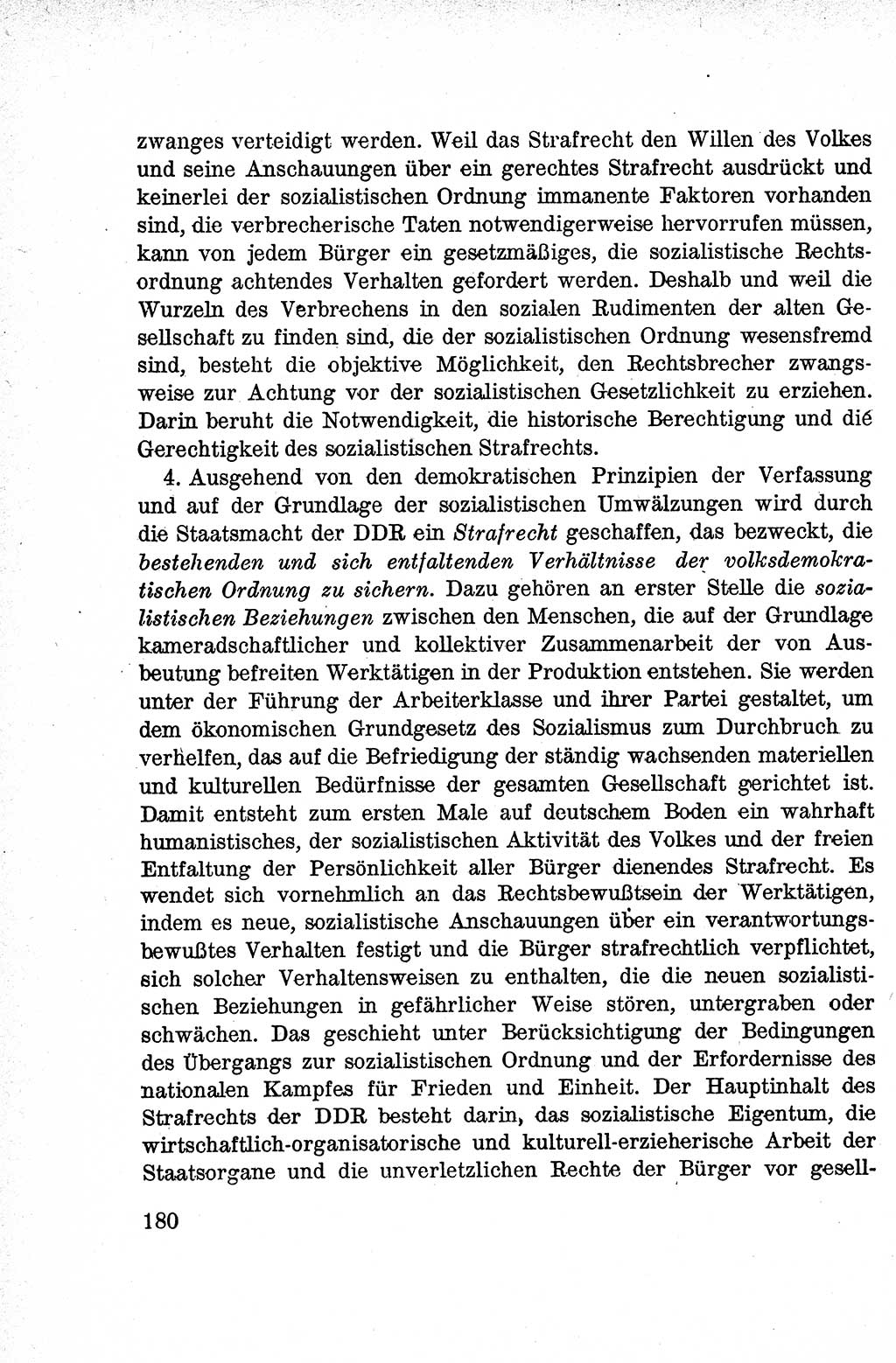 Lehrbuch des Strafrechts der Deutschen Demokratischen Republik (DDR), Allgemeiner Teil 1959, Seite 180 (Lb. Strafr. DDR AT 1959, S. 180)