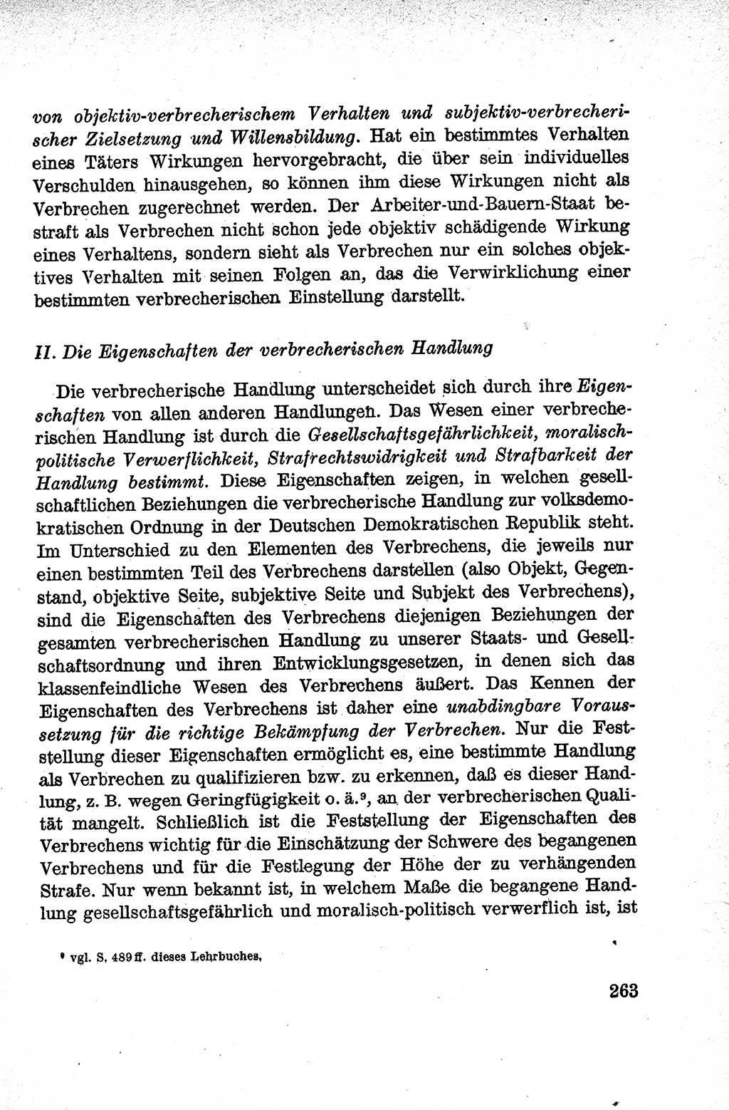 Lehrbuch des Strafrechts der Deutschen Demokratischen Republik (DDR), Allgemeiner Teil 1959, Seite 263 (Lb. Strafr. DDR AT 1959, S. 263)
