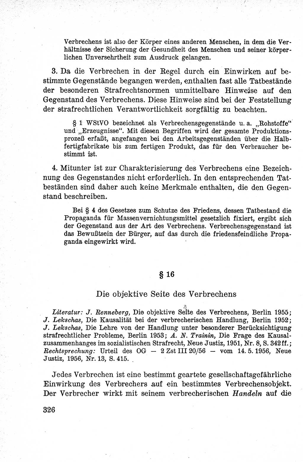 Lehrbuch des Strafrechts der Deutschen Demokratischen Republik (DDR), Allgemeiner Teil 1959, Seite 326 (Lb. Strafr. DDR AT 1959, S. 326)