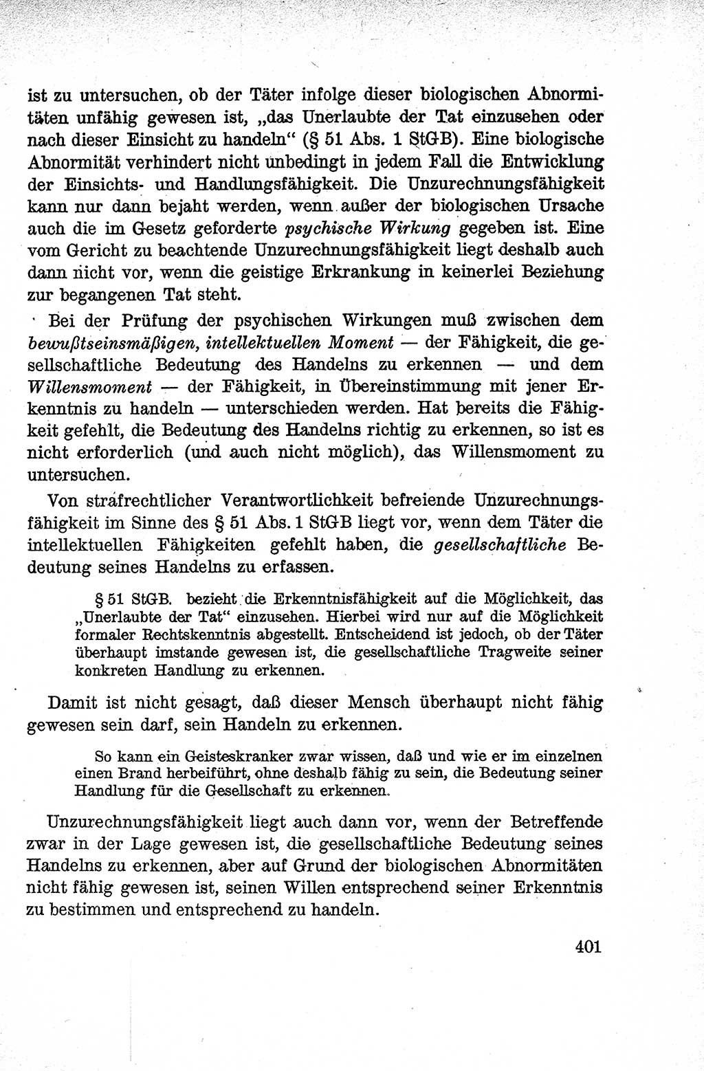 Lehrbuch des Strafrechts der Deutschen Demokratischen Republik (DDR), Allgemeiner Teil 1959, Seite 401 (Lb. Strafr. DDR AT 1959, S. 401)