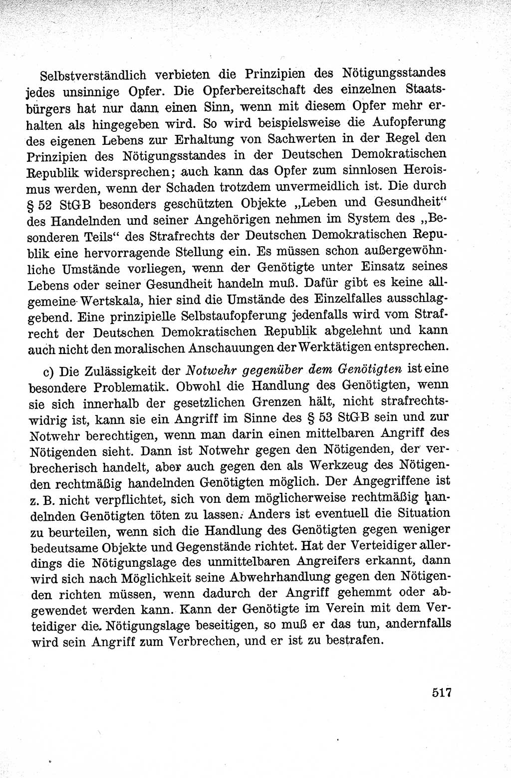 Lehrbuch des Strafrechts der Deutschen Demokratischen Republik (DDR), Allgemeiner Teil 1959, Seite 517 (Lb. Strafr. DDR AT 1959, S. 517)