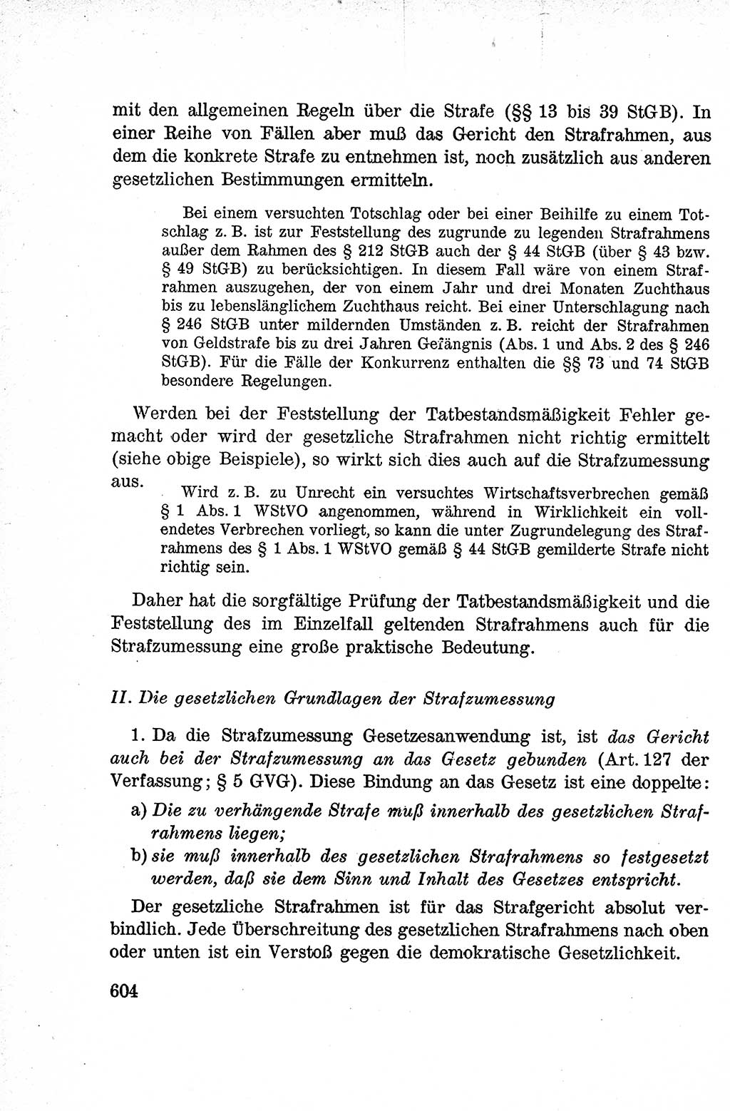 Lehrbuch des Strafrechts der Deutschen Demokratischen Republik (DDR), Allgemeiner Teil 1959, Seite 604 (Lb. Strafr. DDR AT 1959, S. 604)
