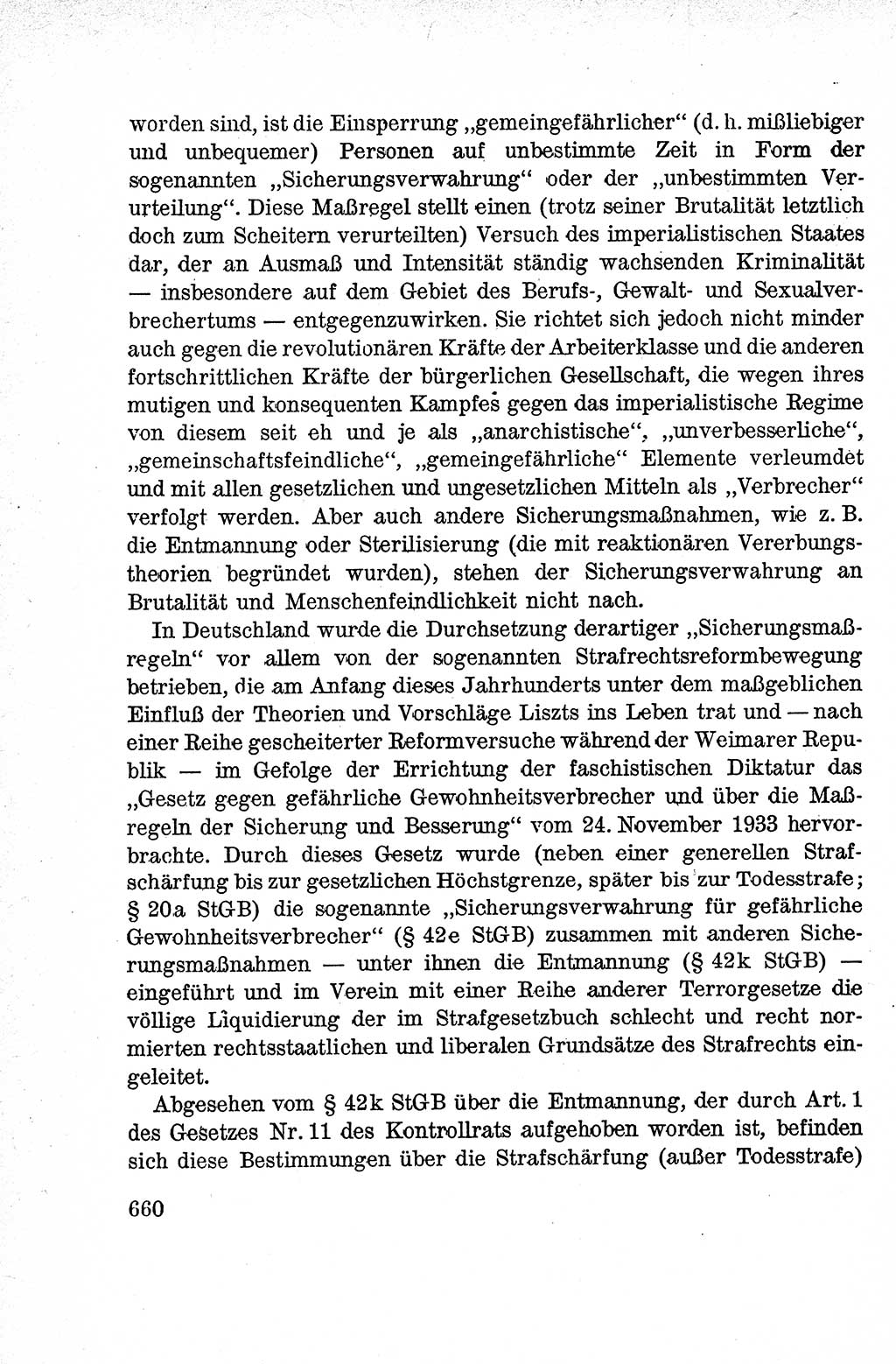 Lehrbuch des Strafrechts der Deutschen Demokratischen Republik (DDR), Allgemeiner Teil 1959, Seite 660 (Lb. Strafr. DDR AT 1959, S. 660)