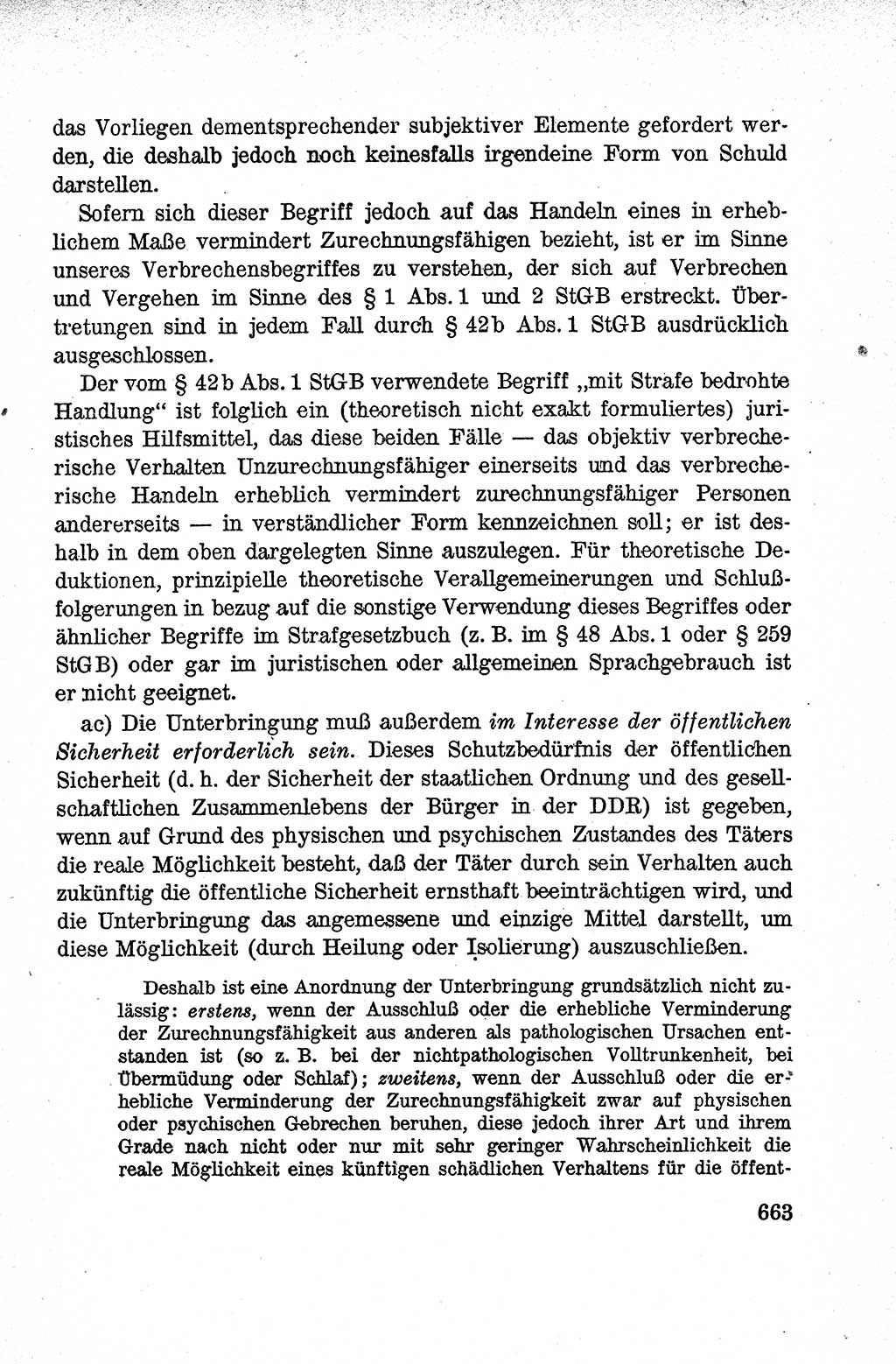 Lehrbuch des Strafrechts der Deutschen Demokratischen Republik (DDR), Allgemeiner Teil 1959, Seite 663 (Lb. Strafr. DDR AT 1959, S. 663)