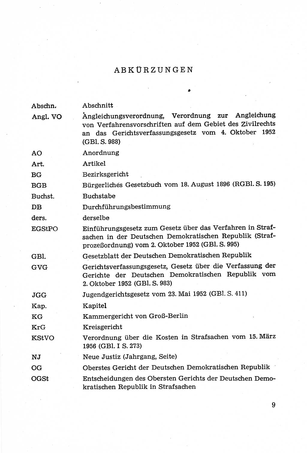 Leitfaden des Strafprozeßrechts der Deutschen Demokratischen Republik (DDR) 1959, Seite 9 (LF StPR DDR 1959, S. 9)