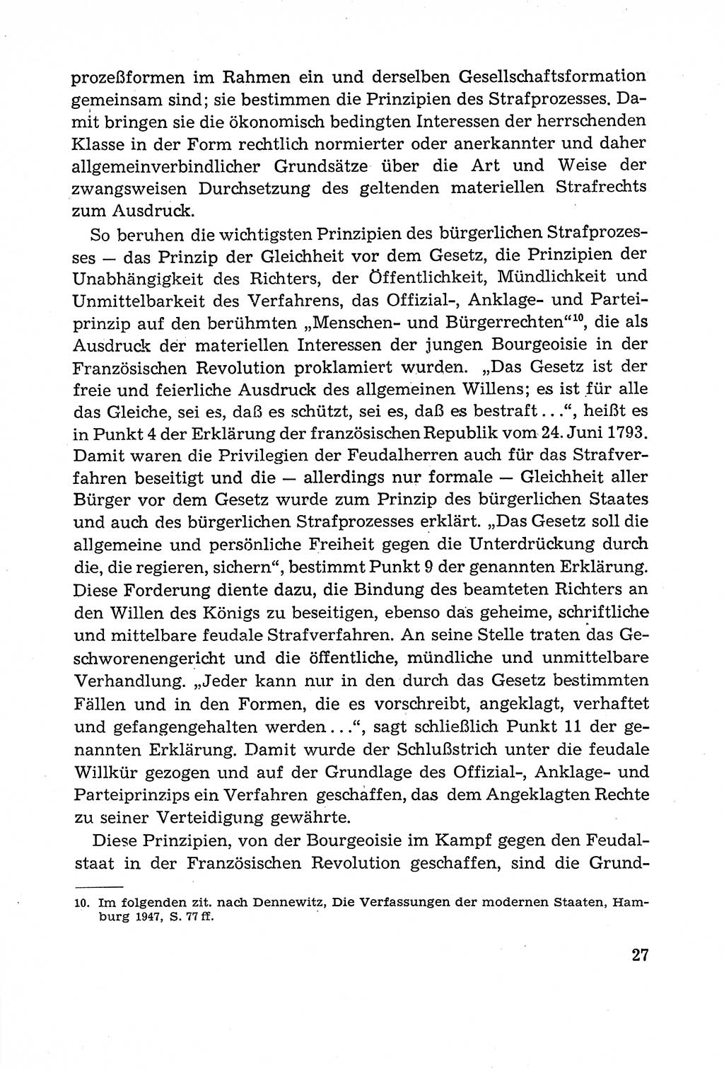 Leitfaden des Strafprozeßrechts der Deutschen Demokratischen Republik (DDR) 1959, Seite 27 (LF StPR DDR 1959, S. 27)