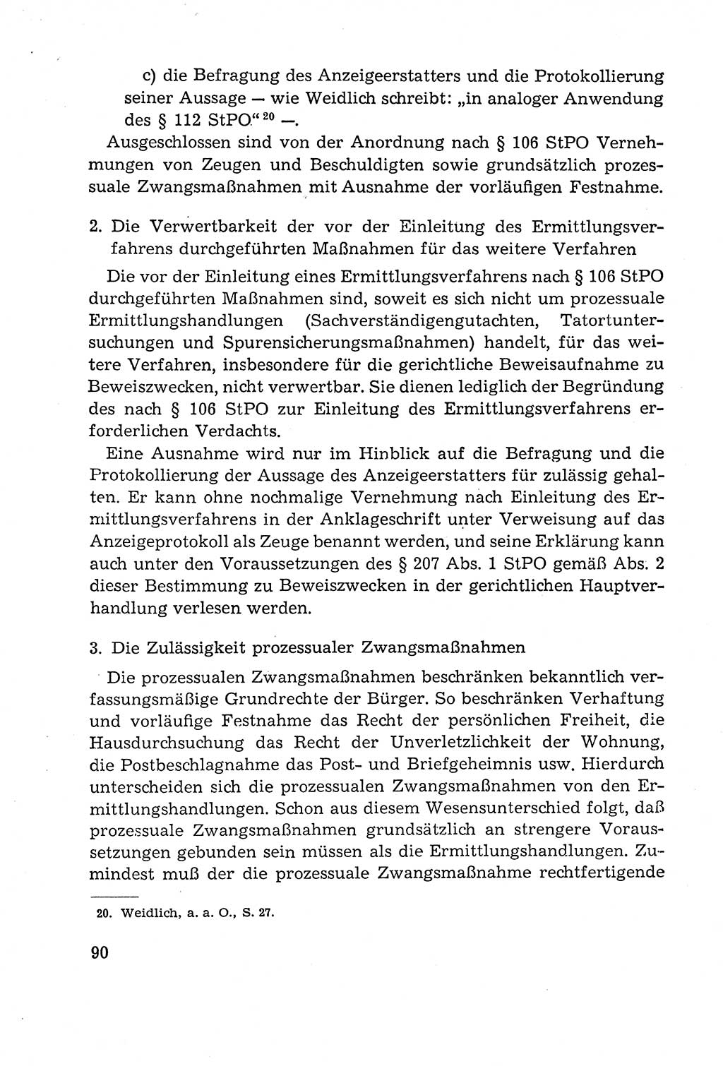 Leitfaden des Strafprozeßrechts der Deutschen Demokratischen Republik (DDR) 1959, Seite 90 (LF StPR DDR 1959, S. 90)