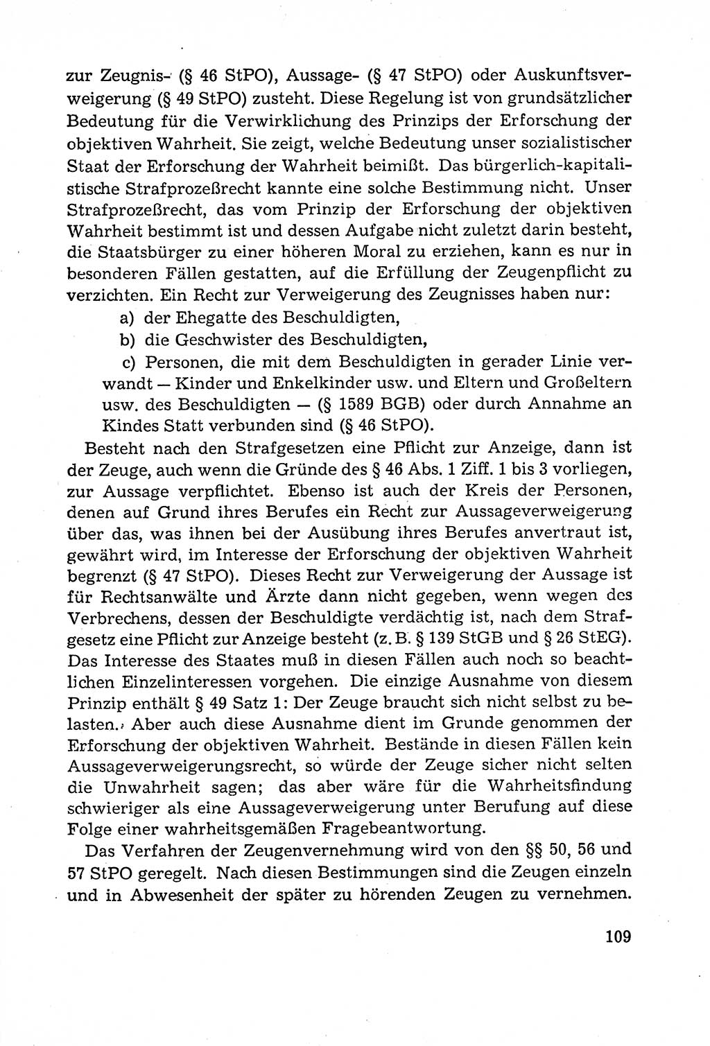 Leitfaden des Strafprozeßrechts der Deutschen Demokratischen Republik (DDR) 1959, Seite 109 (LF StPR DDR 1959, S. 109)
