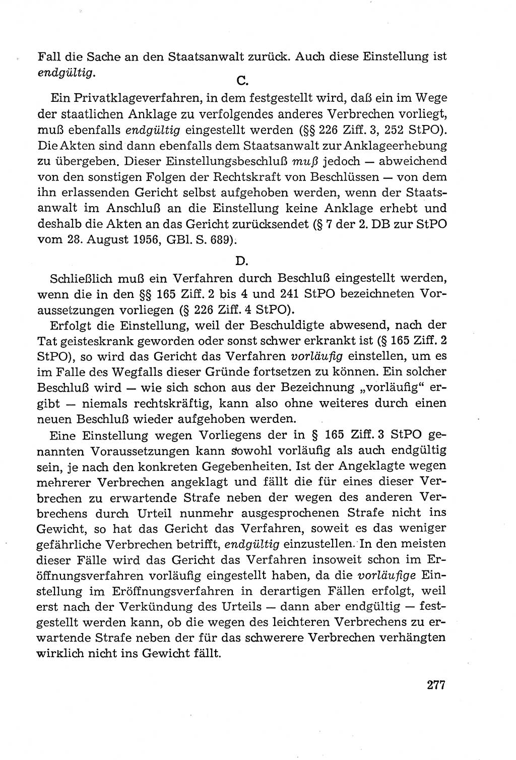 Leitfaden des Strafprozeßrechts der Deutschen Demokratischen Republik (DDR) 1959, Seite 277 (LF StPR DDR 1959, S. 277)