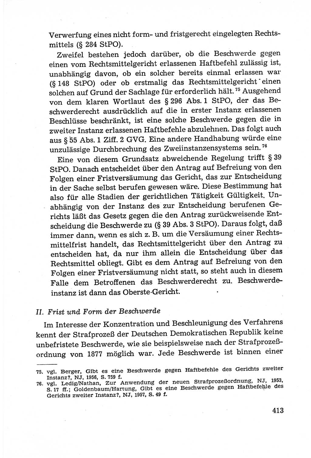 Leitfaden des Strafprozeßrechts der Deutschen Demokratischen Republik (DDR) 1959, Seite 413 (LF StPR DDR 1959, S. 413)