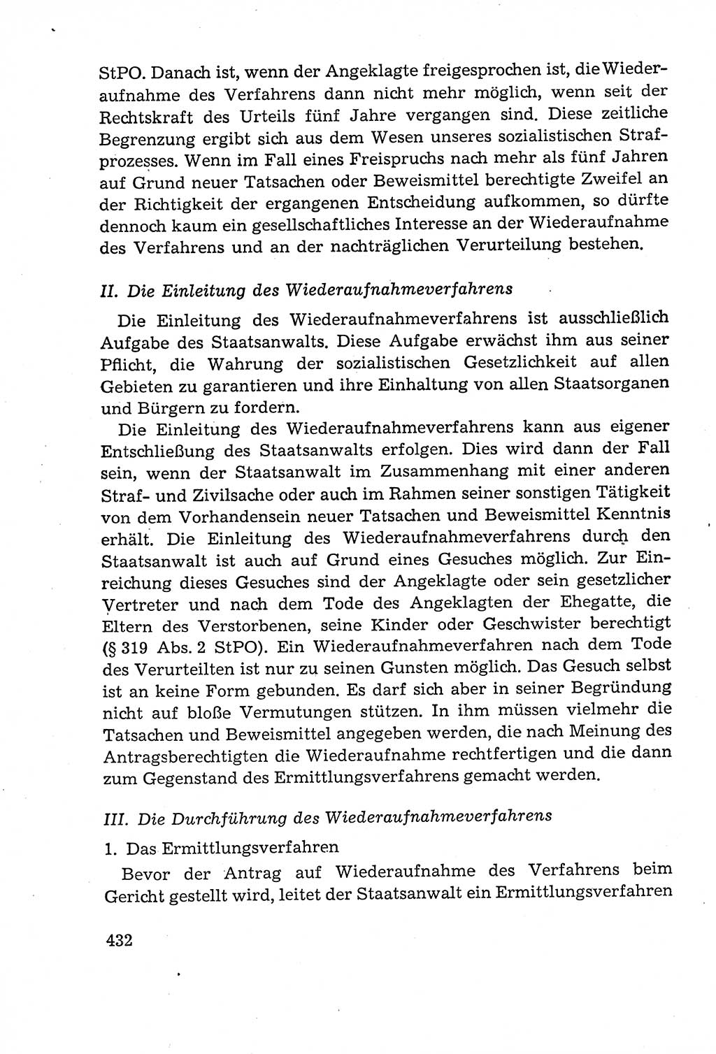 Leitfaden des Strafprozeßrechts der Deutschen Demokratischen Republik (DDR) 1959, Seite 432 (LF StPR DDR 1959, S. 432)