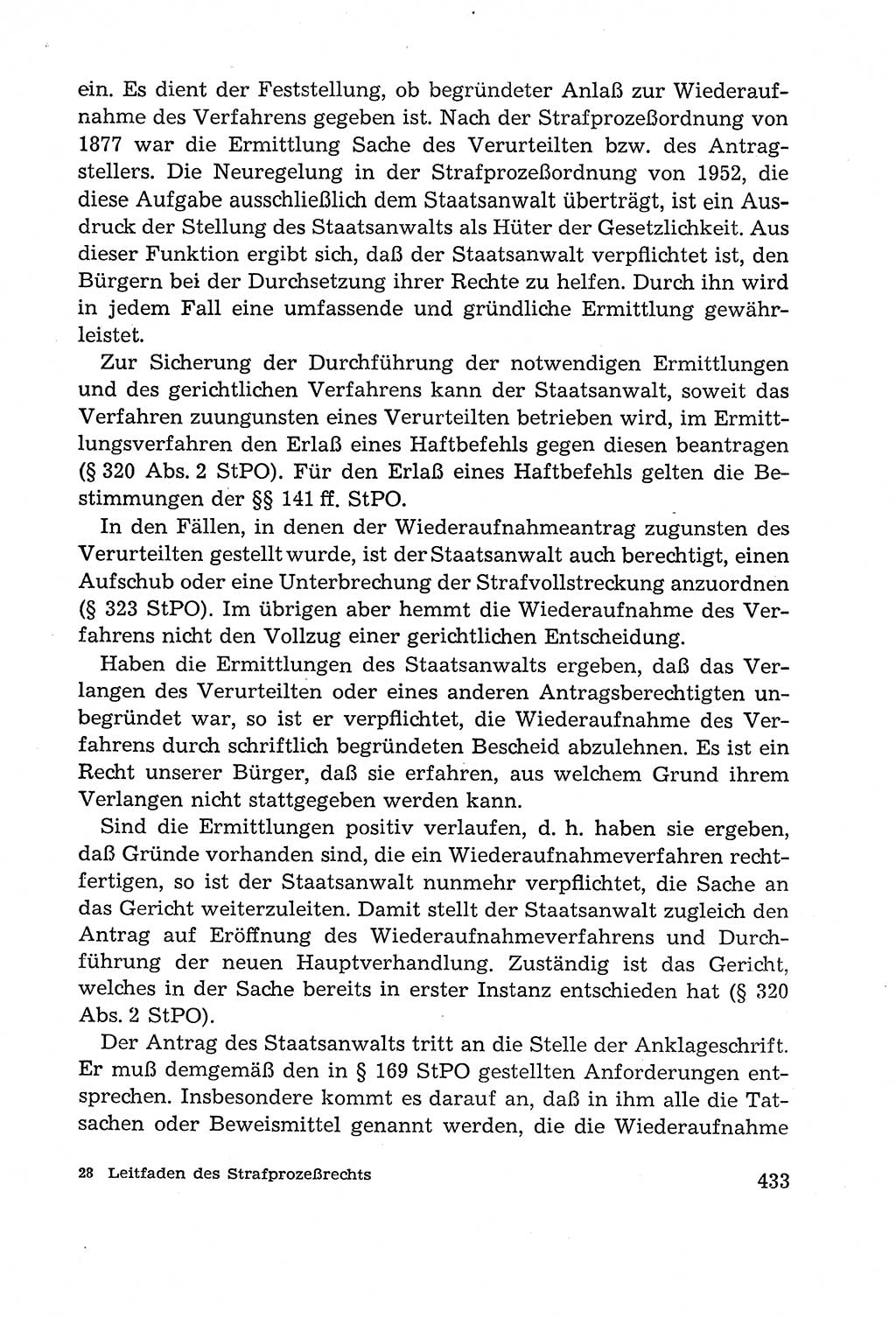 Leitfaden des Strafprozeßrechts der Deutschen Demokratischen Republik (DDR) 1959, Seite 433 (LF StPR DDR 1959, S. 433)