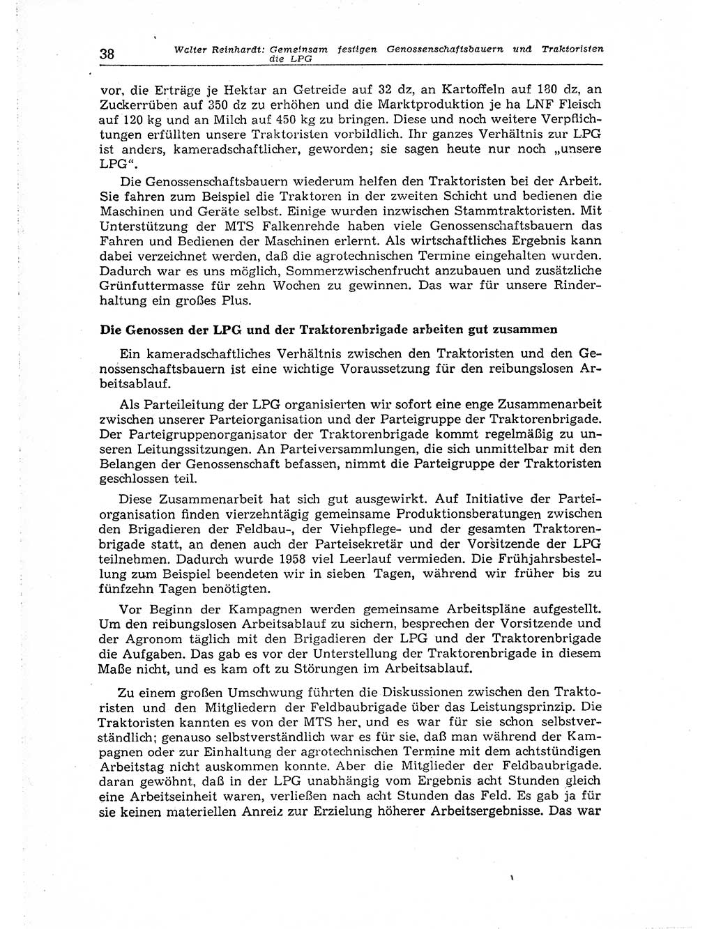 Neuer Weg (NW), Organ des Zentralkomitees (ZK) der SED (Sozialistische Einheitspartei Deutschlands) für Fragen des Parteiaufbaus und des Parteilebens, 14. Jahrgang [Deutsche Demokratische Republik (DDR)] 1959, Seite 38 (NW ZK SED DDR 1959, S. 38)