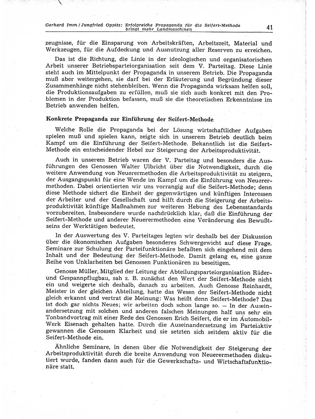 Neuer Weg (NW), Organ des Zentralkomitees (ZK) der SED (Sozialistische Einheitspartei Deutschlands) für Fragen des Parteiaufbaus und des Parteilebens, 14. Jahrgang [Deutsche Demokratische Republik (DDR)] 1959, Seite 41 (NW ZK SED DDR 1959, S. 41)