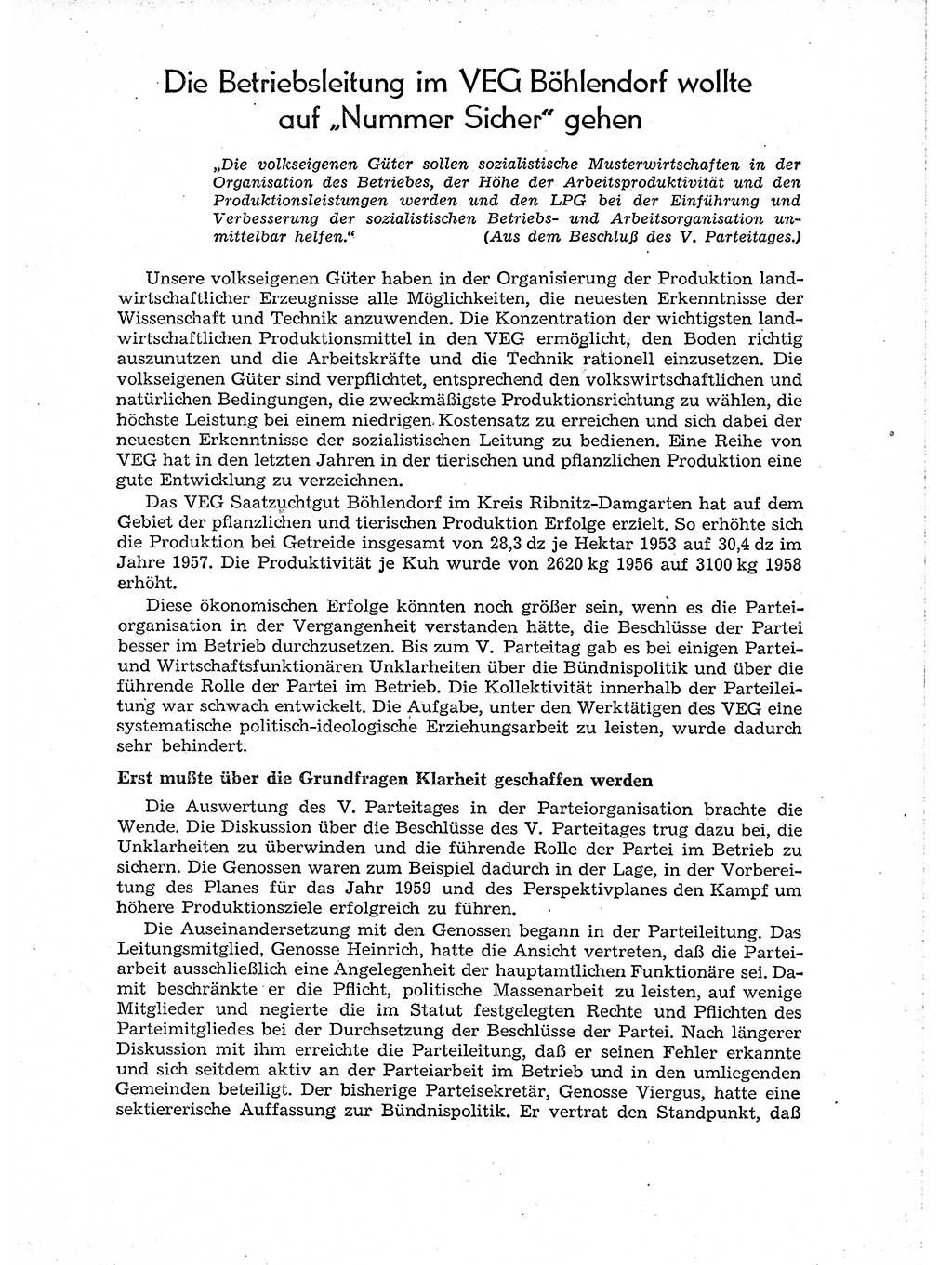 Neuer Weg (NW), Organ des Zentralkomitees (ZK) der SED (Sozialistische Einheitspartei Deutschlands) für Fragen des Parteiaufbaus und des Parteilebens, 14. Jahrgang [Deutsche Demokratische Republik (DDR)] 1959, Seite 105 (NW ZK SED DDR 1959, S. 105)