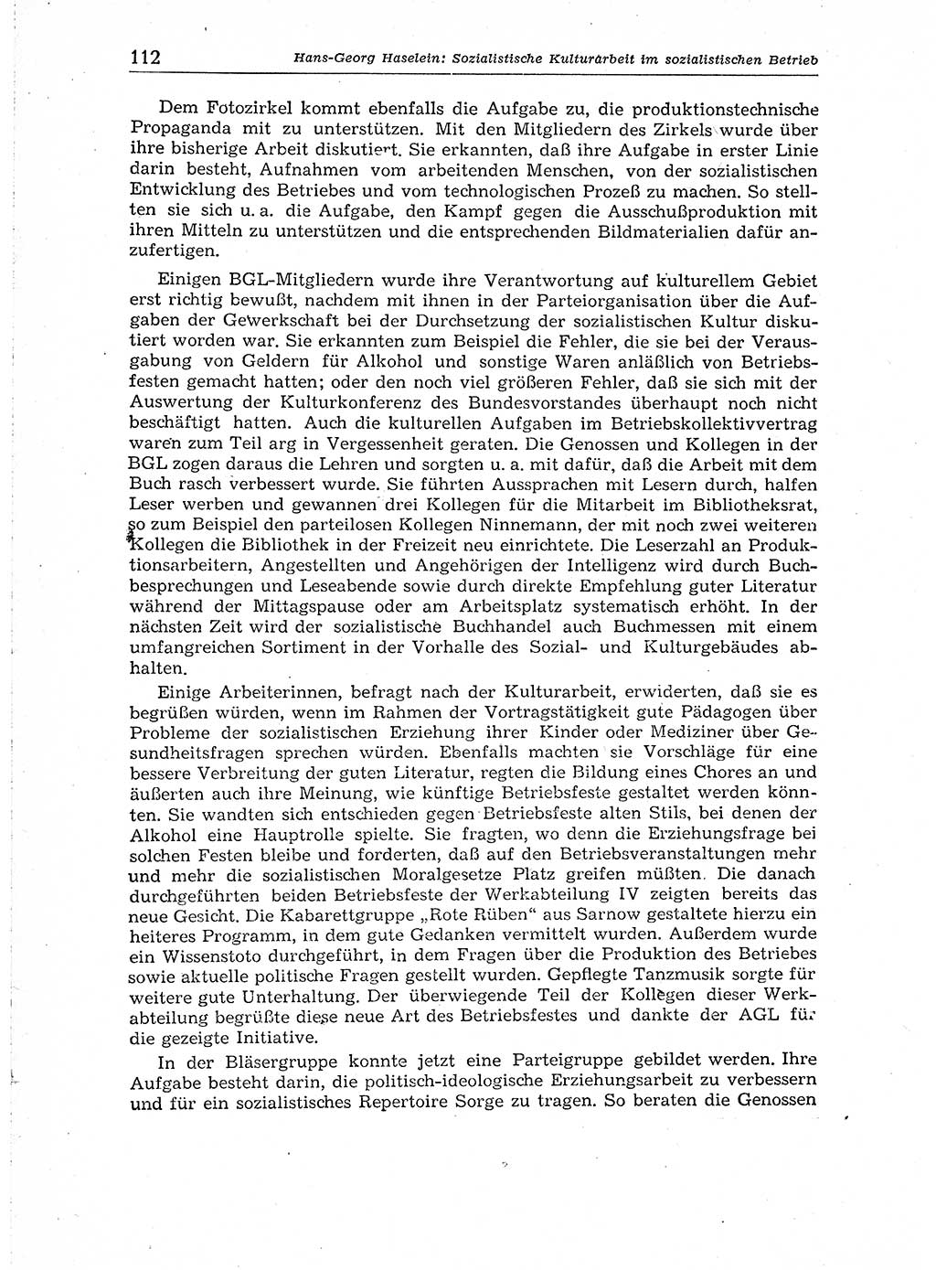 Neuer Weg (NW), Organ des Zentralkomitees (ZK) der SED (Sozialistische Einheitspartei Deutschlands) für Fragen des Parteiaufbaus und des Parteilebens, 14. Jahrgang [Deutsche Demokratische Republik (DDR)] 1959, Seite 112 (NW ZK SED DDR 1959, S. 112)