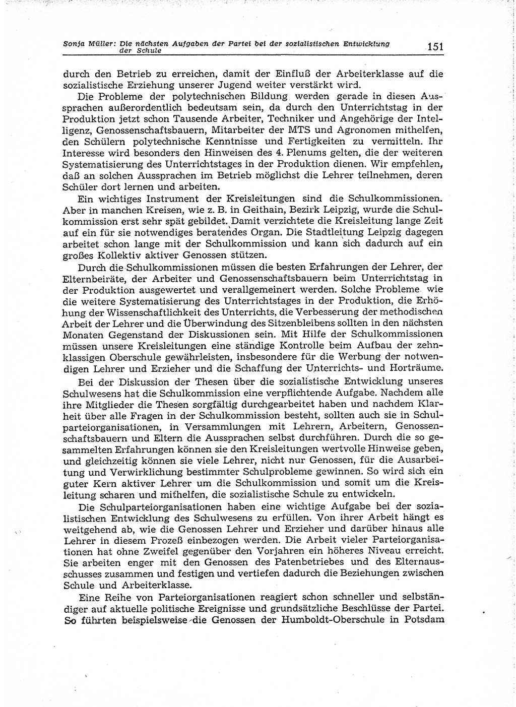 Neuer Weg (NW), Organ des Zentralkomitees (ZK) der SED (Sozialistische Einheitspartei Deutschlands) für Fragen des Parteiaufbaus und des Parteilebens, 14. Jahrgang [Deutsche Demokratische Republik (DDR)] 1959, Seite 151 (NW ZK SED DDR 1959, S. 151)