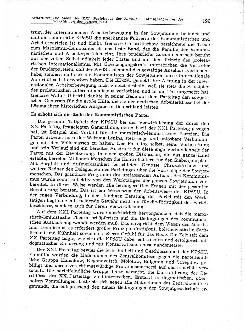 Neuer Weg (NW), Organ des Zentralkomitees (ZK) der SED (Sozialistische Einheitspartei Deutschlands) für Fragen des Parteiaufbaus und des Parteilebens, 14. Jahrgang [Deutsche Demokratische Republik (DDR)] 1959, Seite 199 (NW ZK SED DDR 1959, S. 199)