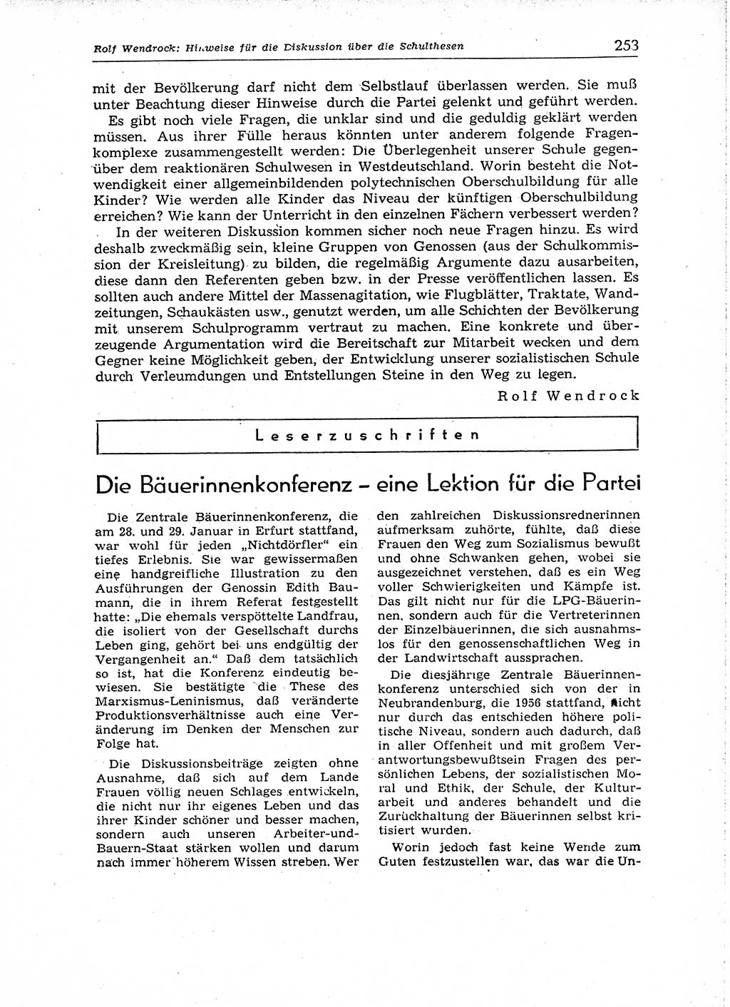 Neuer Weg (NW), Organ des Zentralkomitees (ZK) der SED (Sozialistische Einheitspartei Deutschlands) für Fragen des Parteiaufbaus und des Parteilebens, 14. Jahrgang [Deutsche Demokratische Republik (DDR)] 1959, Seite 253 (NW ZK SED DDR 1959, S. 253)