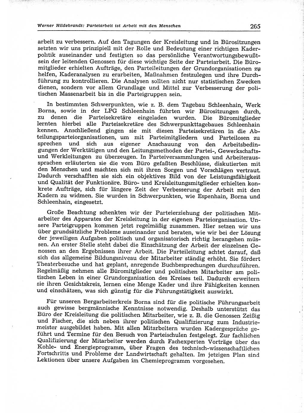 Neuer Weg (NW), Organ des Zentralkomitees (ZK) der SED (Sozialistische Einheitspartei Deutschlands) für Fragen des Parteiaufbaus und des Parteilebens, 14. Jahrgang [Deutsche Demokratische Republik (DDR)] 1959, Seite 265 (NW ZK SED DDR 1959, S. 265)