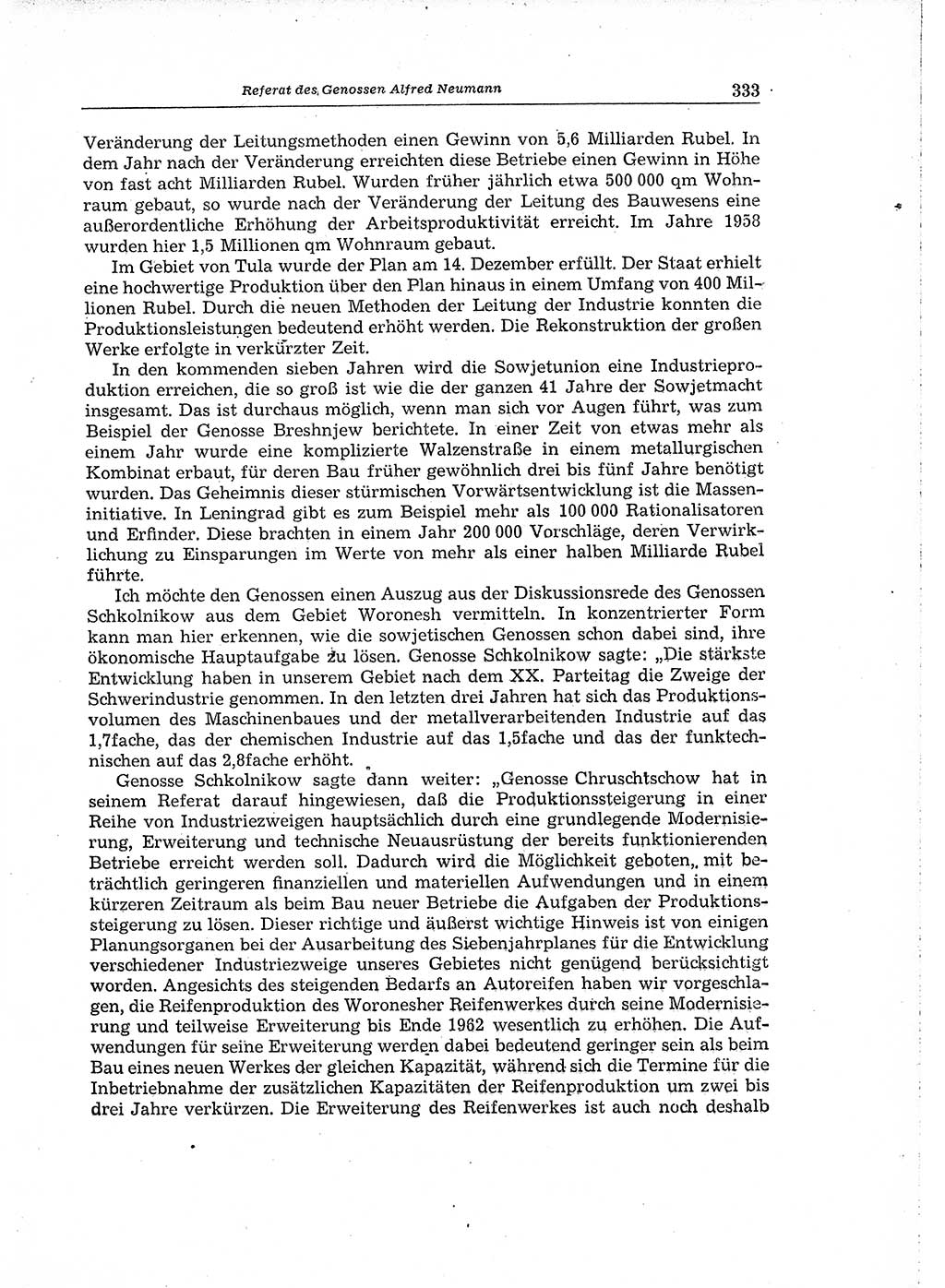 Neuer Weg (NW), Organ des Zentralkomitees (ZK) der SED (Sozialistische Einheitspartei Deutschlands) für Fragen des Parteiaufbaus und des Parteilebens, 14. Jahrgang [Deutsche Demokratische Republik (DDR)] 1959, Seite 333 (NW ZK SED DDR 1959, S. 333)