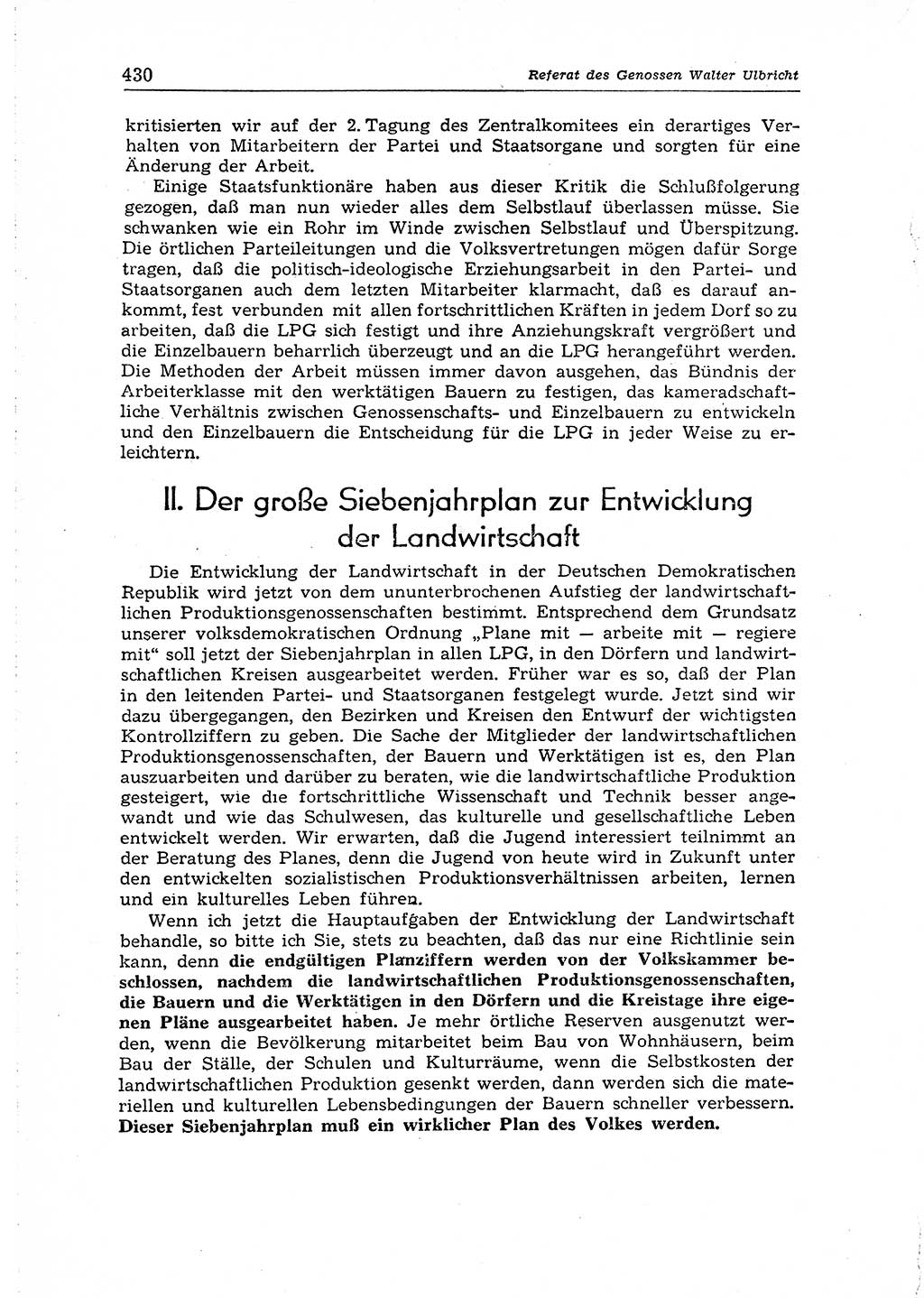 Neuer Weg (NW), Organ des Zentralkomitees (ZK) der SED (Sozialistische Einheitspartei Deutschlands) für Fragen des Parteiaufbaus und des Parteilebens, 14. Jahrgang [Deutsche Demokratische Republik (DDR)] 1959, Seite 430 (NW ZK SED DDR 1959, S. 430)