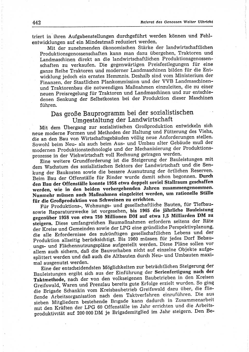 Neuer Weg (NW), Organ des Zentralkomitees (ZK) der SED (Sozialistische Einheitspartei Deutschlands) für Fragen des Parteiaufbaus und des Parteilebens, 14. Jahrgang [Deutsche Demokratische Republik (DDR)] 1959, Seite 442 (NW ZK SED DDR 1959, S. 442)