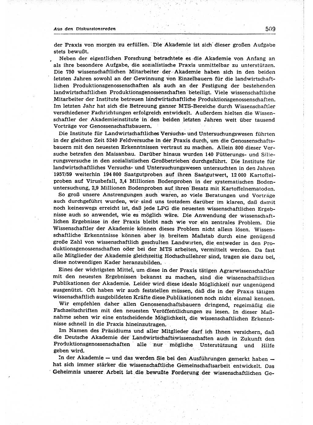 Neuer Weg (NW), Organ des Zentralkomitees (ZK) der SED (Sozialistische Einheitspartei Deutschlands) für Fragen des Parteiaufbaus und des Parteilebens, 14. Jahrgang [Deutsche Demokratische Republik (DDR)] 1959, Seite 509 (NW ZK SED DDR 1959, S. 509)