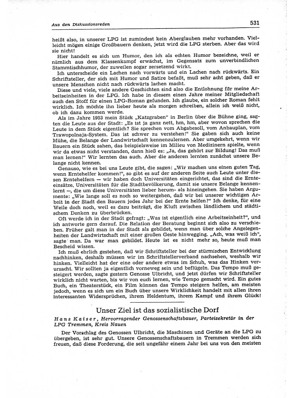 Neuer Weg (NW), Organ des Zentralkomitees (ZK) der SED (Sozialistische Einheitspartei Deutschlands) für Fragen des Parteiaufbaus und des Parteilebens, 14. Jahrgang [Deutsche Demokratische Republik (DDR)] 1959, Seite 531 (NW ZK SED DDR 1959, S. 531)