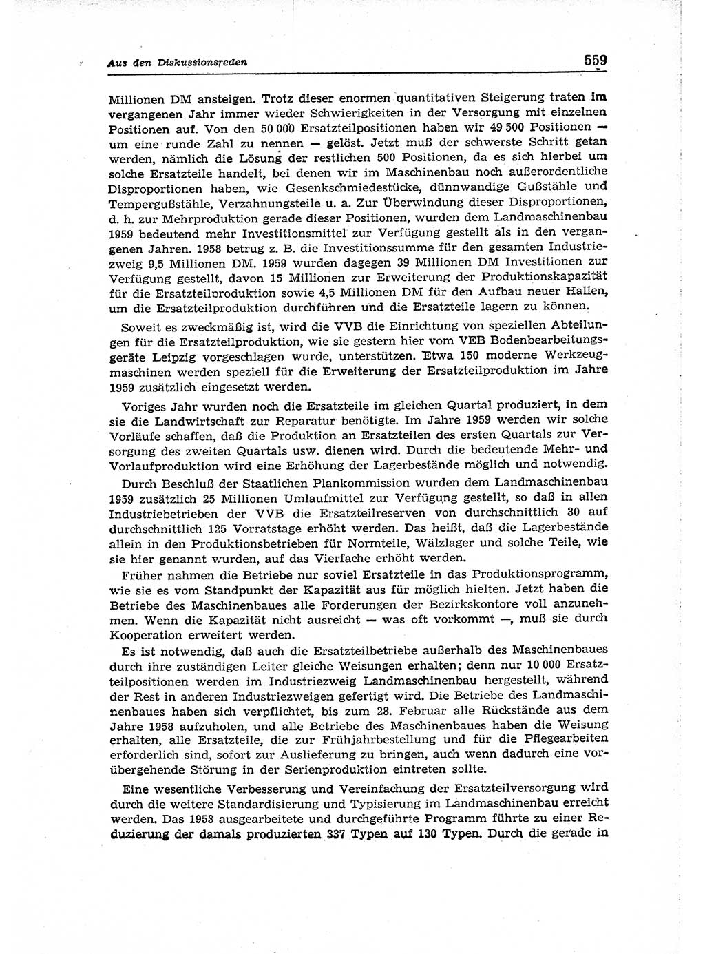 Neuer Weg (NW), Organ des Zentralkomitees (ZK) der SED (Sozialistische Einheitspartei Deutschlands) fÃ¼r Fragen des Parteiaufbaus und des Parteilebens, 14. Jahrgang [Deutsche Demokratische Republik (DDR)] 1959, Seite 559 (NW ZK SED DDR 1959, S. 559)