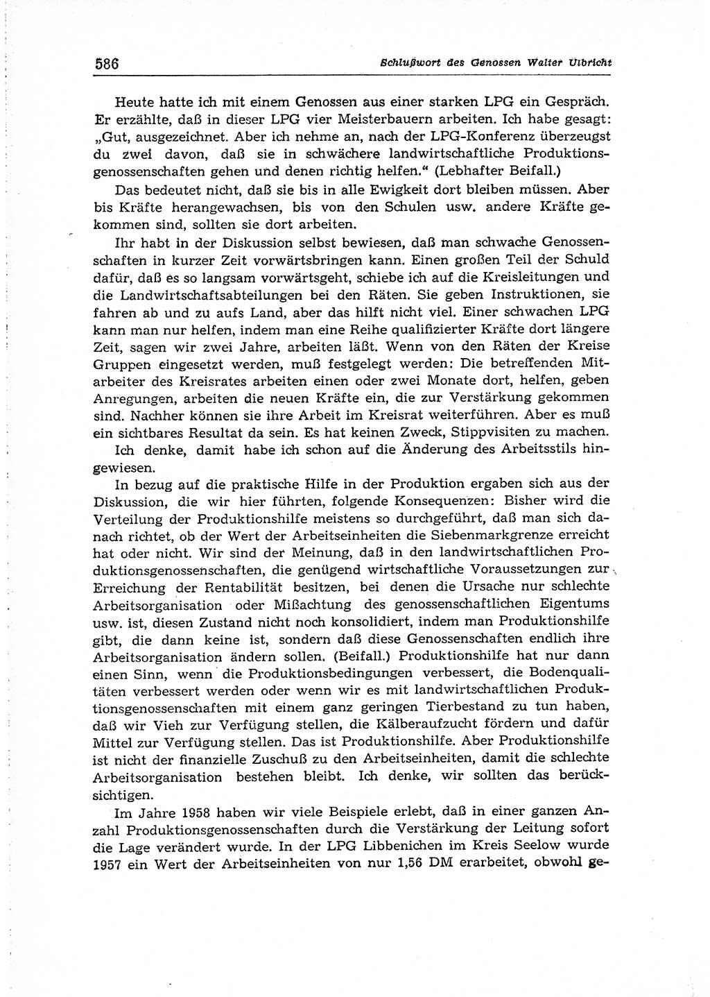 Neuer Weg (NW), Organ des Zentralkomitees (ZK) der SED (Sozialistische Einheitspartei Deutschlands) für Fragen des Parteiaufbaus und des Parteilebens, 14. Jahrgang [Deutsche Demokratische Republik (DDR)] 1959, Seite 586 (NW ZK SED DDR 1959, S. 586)