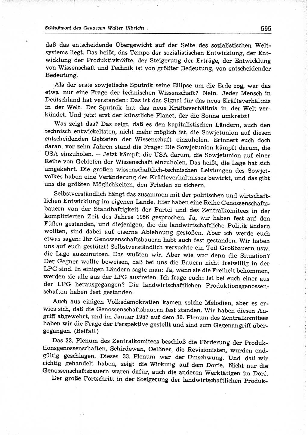 Neuer Weg (NW), Organ des Zentralkomitees (ZK) der SED (Sozialistische Einheitspartei Deutschlands) für Fragen des Parteiaufbaus und des Parteilebens, 14. Jahrgang [Deutsche Demokratische Republik (DDR)] 1959, Seite 595 (NW ZK SED DDR 1959, S. 595)