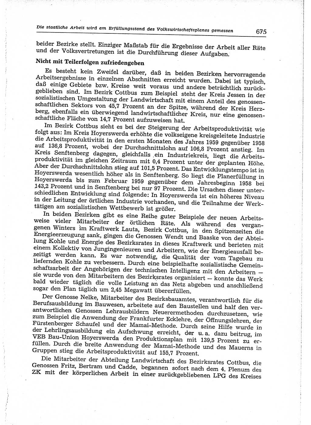 Neuer Weg (NW), Organ des Zentralkomitees (ZK) der SED (Sozialistische Einheitspartei Deutschlands) für Fragen des Parteiaufbaus und des Parteilebens, 14. Jahrgang [Deutsche Demokratische Republik (DDR)] 1959, Seite 675 (NW ZK SED DDR 1959, S. 675)