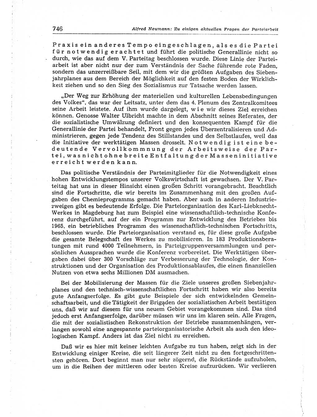 Neuer Weg (NW), Organ des Zentralkomitees (ZK) der SED (Sozialistische Einheitspartei Deutschlands) für Fragen des Parteiaufbaus und des Parteilebens, 14. Jahrgang [Deutsche Demokratische Republik (DDR)] 1959, Seite 746 (NW ZK SED DDR 1959, S. 746)