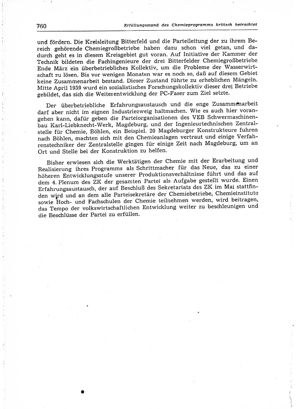 Neuer Weg (NW), Organ des Zentralkomitees (ZK) der SED (Sozialistische Einheitspartei Deutschlands) für Fragen des Parteiaufbaus und des Parteilebens, 14. Jahrgang [Deutsche Demokratische Republik (DDR)] 1959, Seite 760 (NW ZK SED DDR 1959, S. 760)